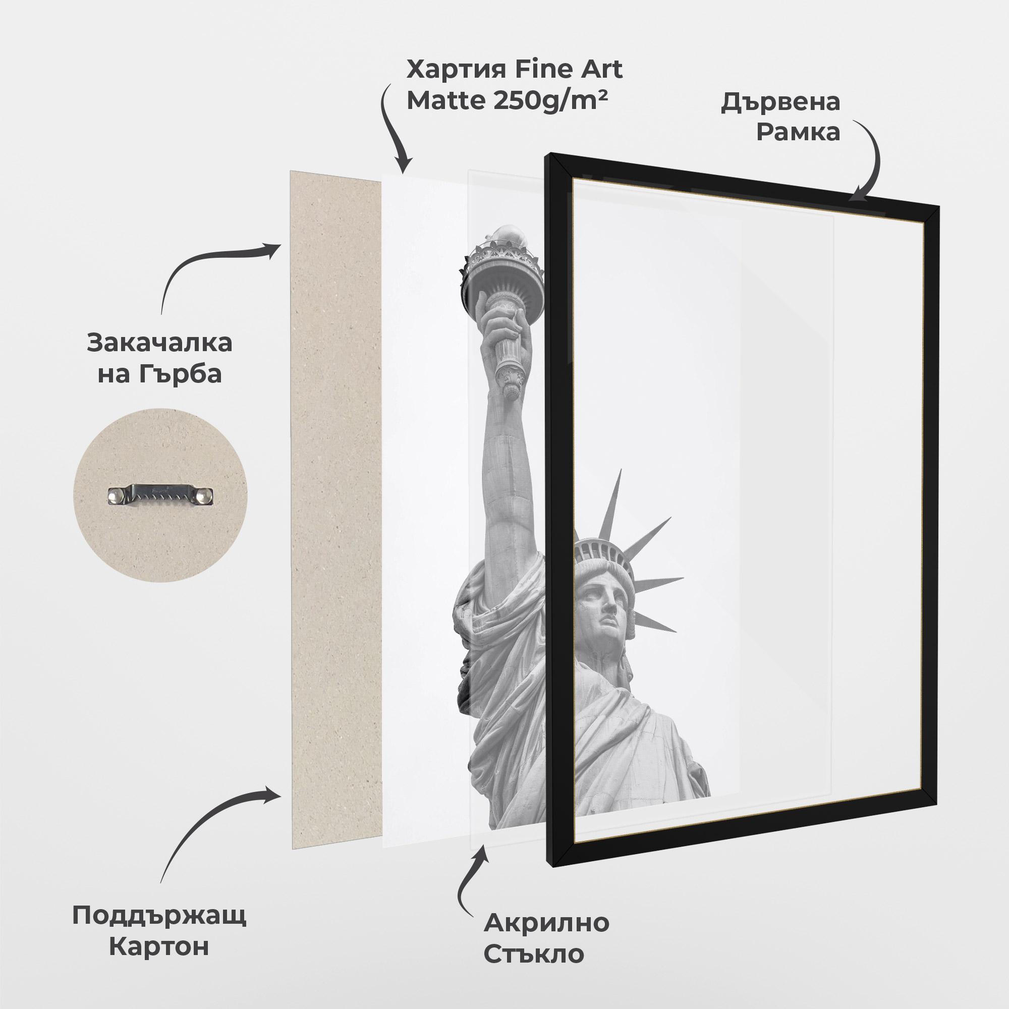 Рамкиран постер Liberty Statue mockup 1