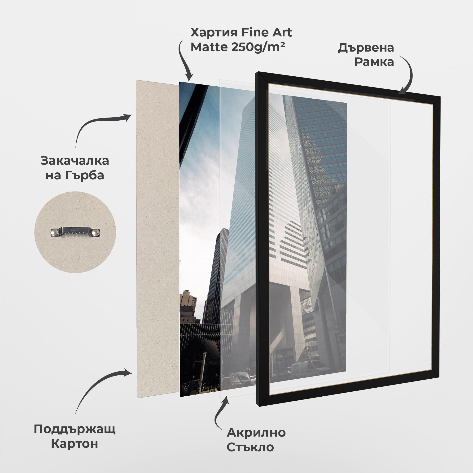 Рамкиран постер Skyline Building mockup 1