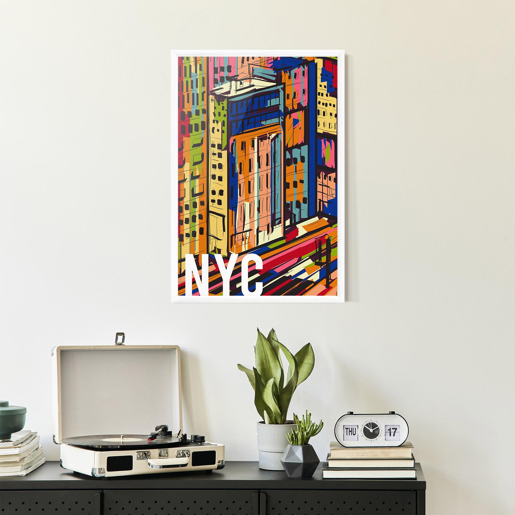 Рамкиран постер New York City Art mockup 2