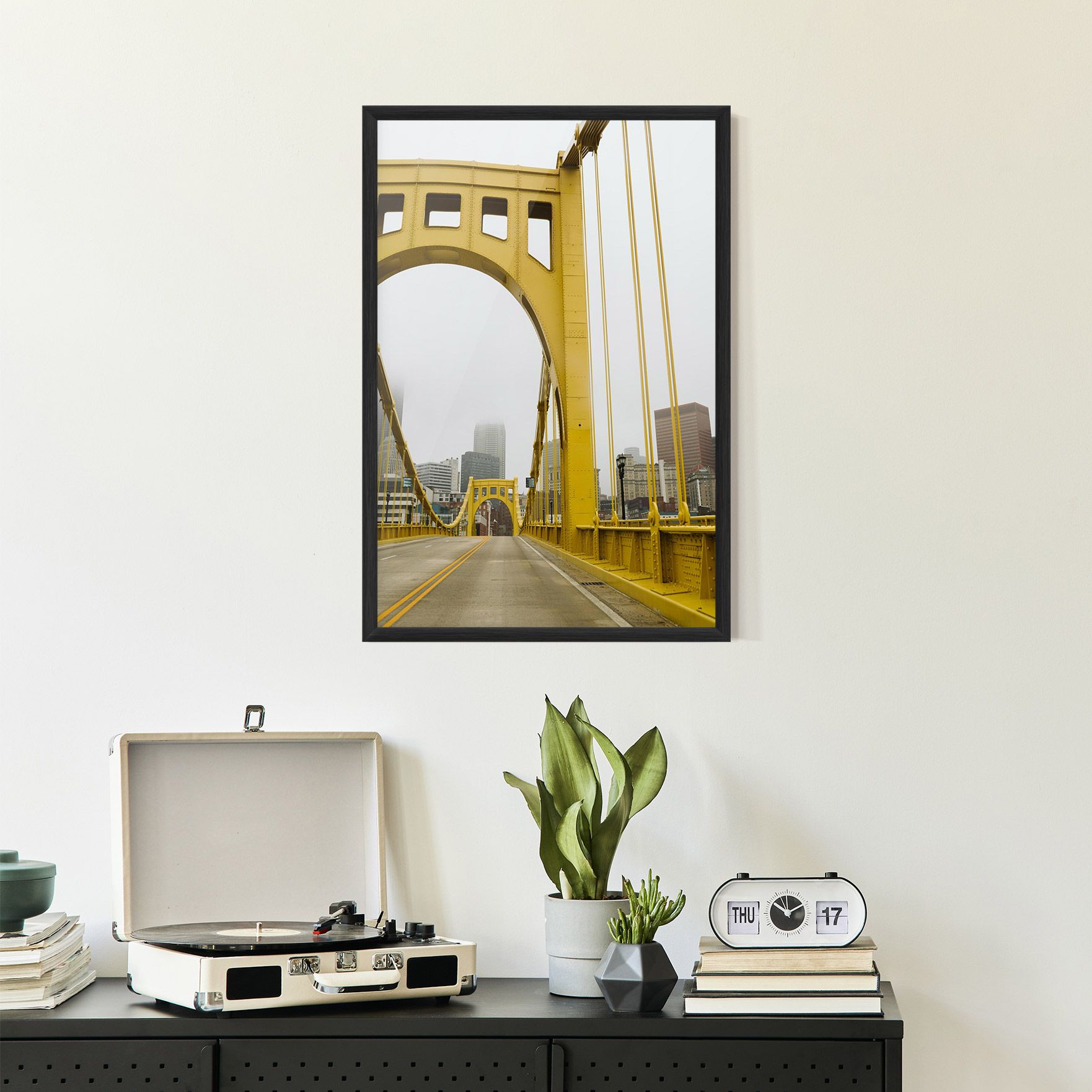 Yellow Foggy Bridge mockup 2