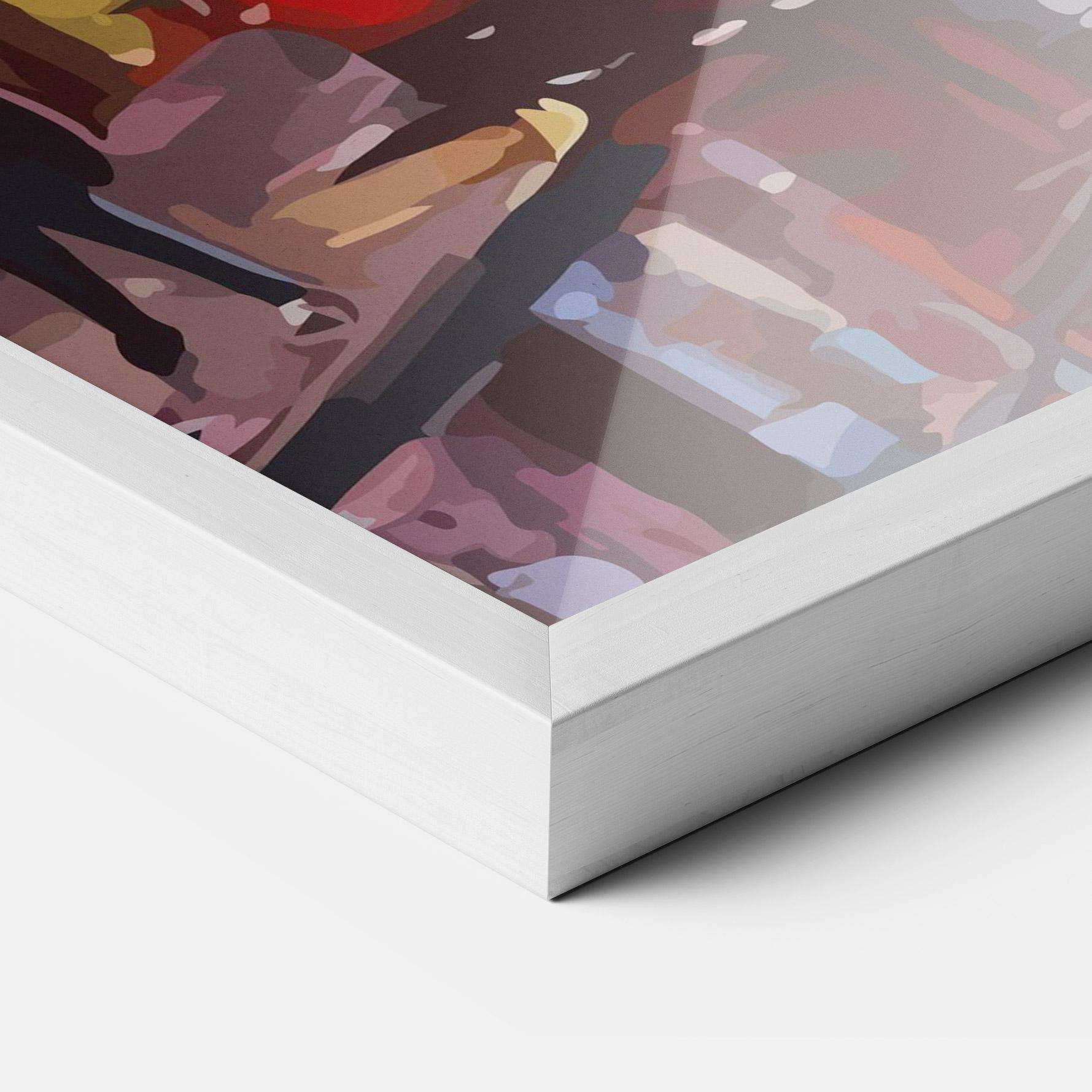 Рамкиран постер Yellow Car City mockup 3