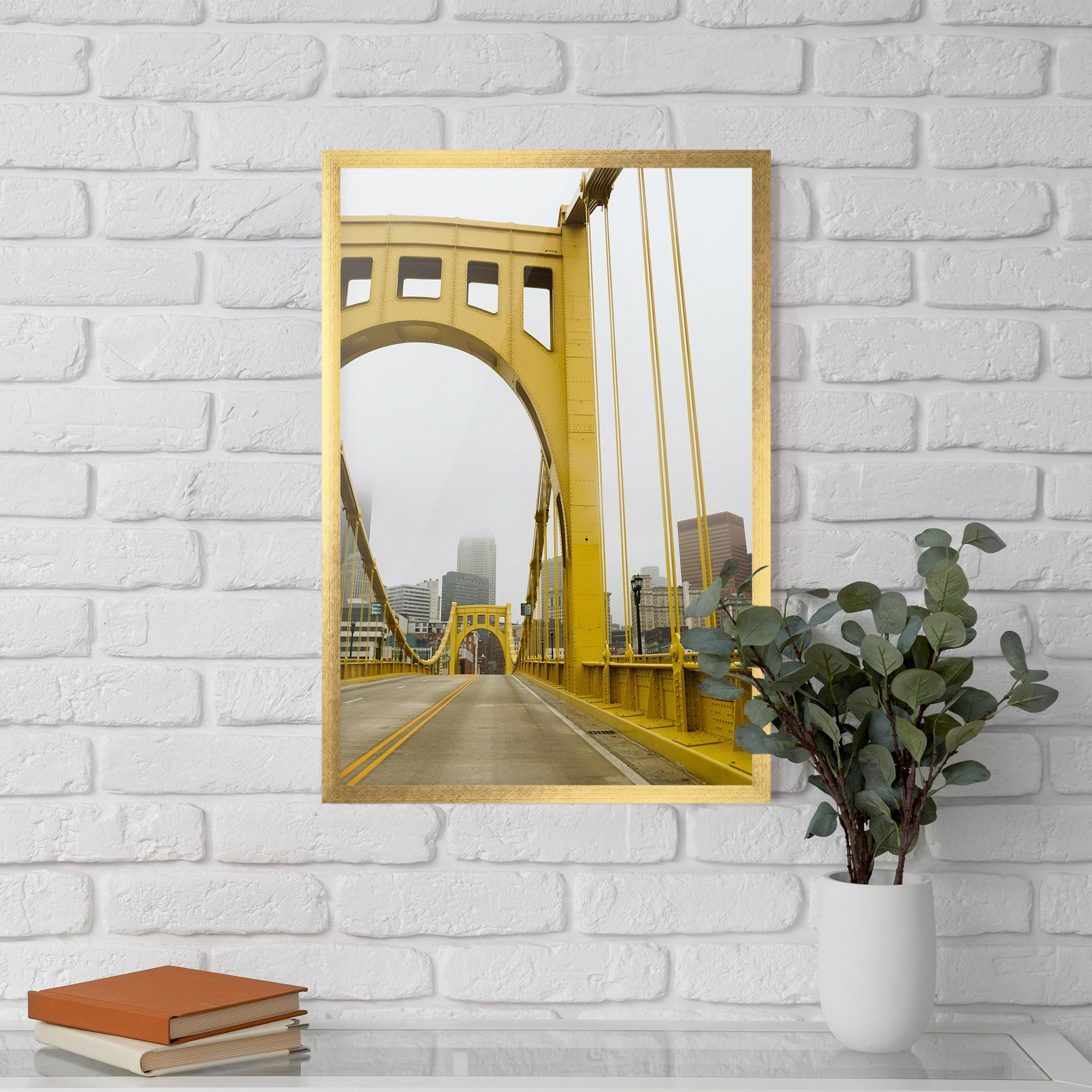 Yellow Foggy Bridge mockup 5