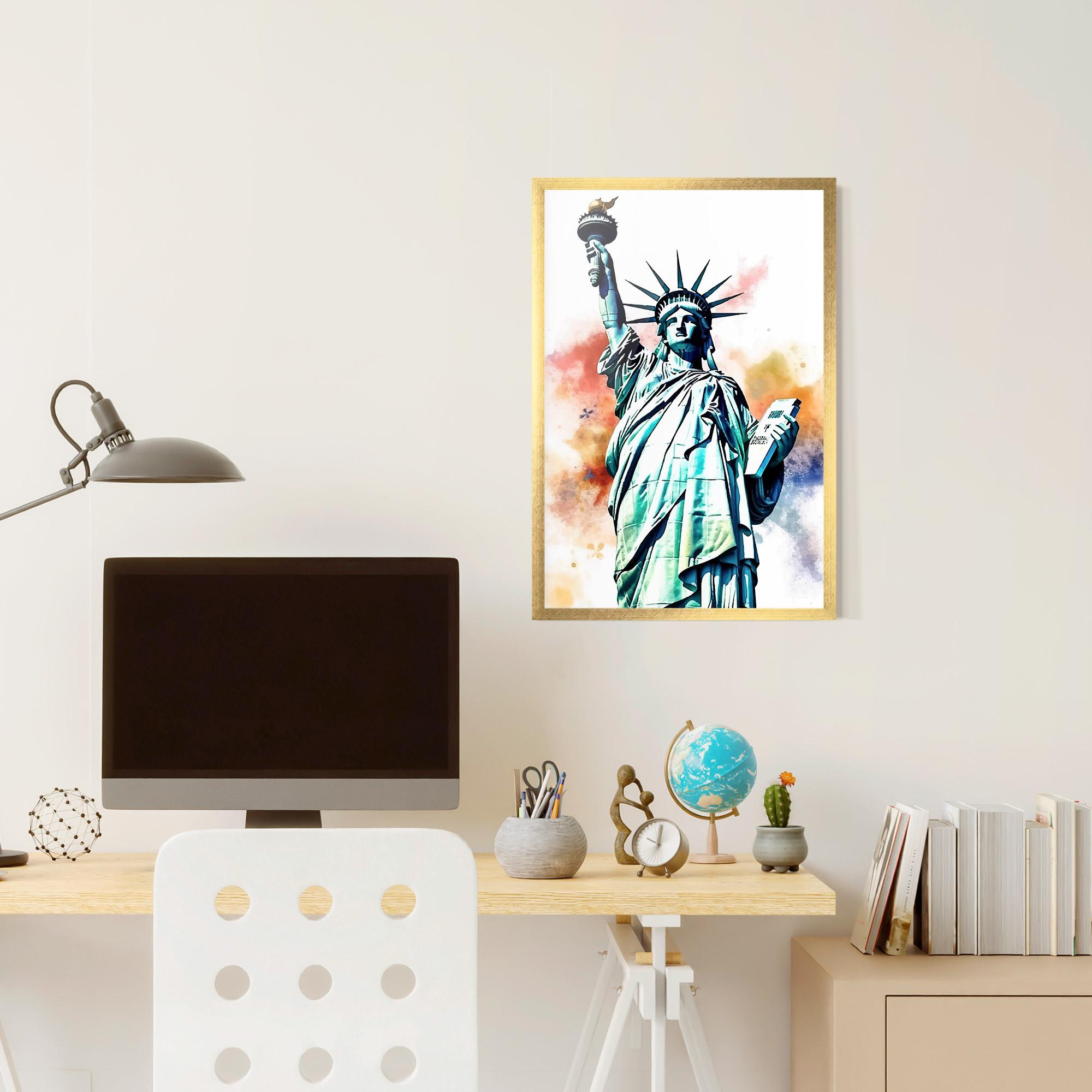 Рамкиран постер Liberty Art mockup 6