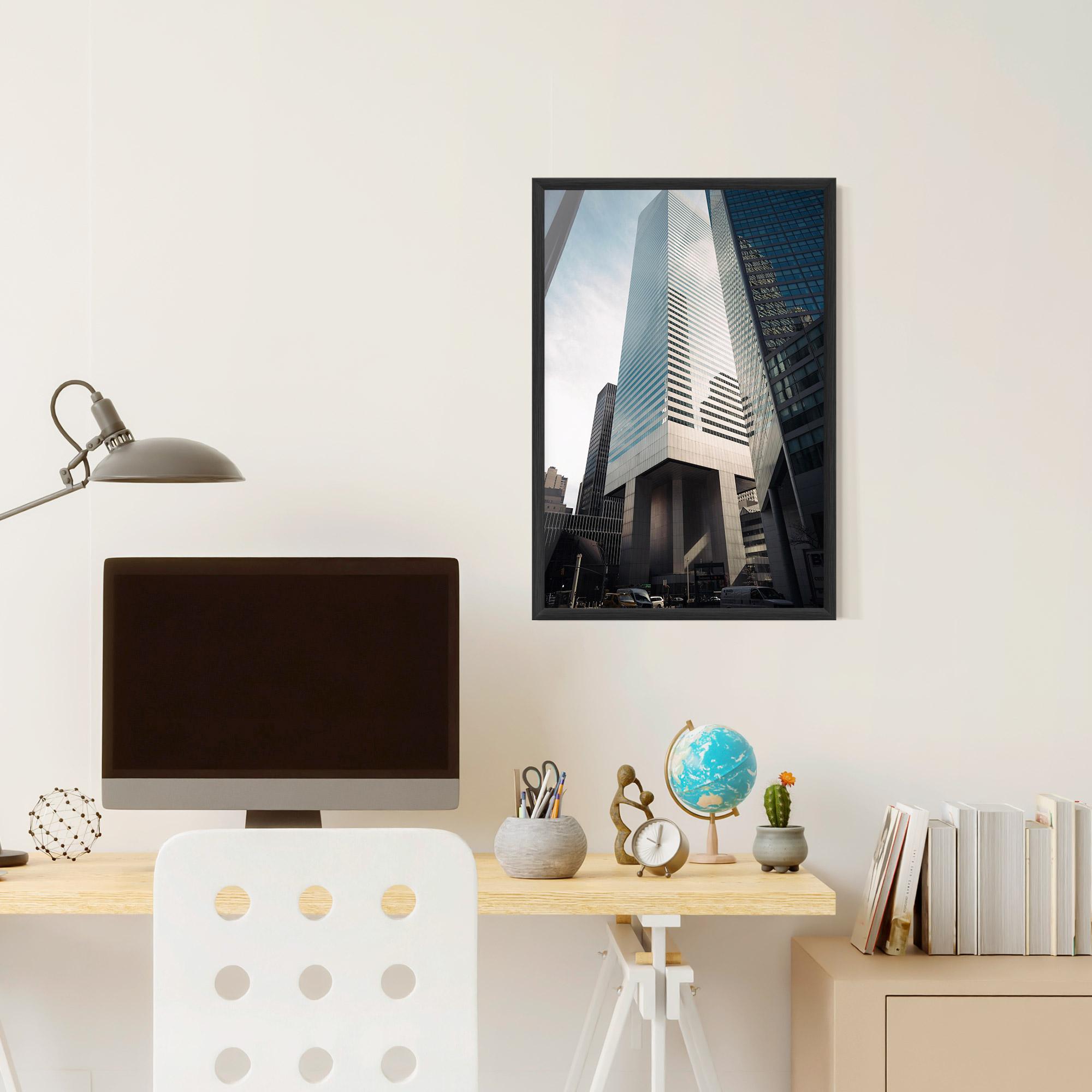 Рамкиран постер Skyline Building mockup 6