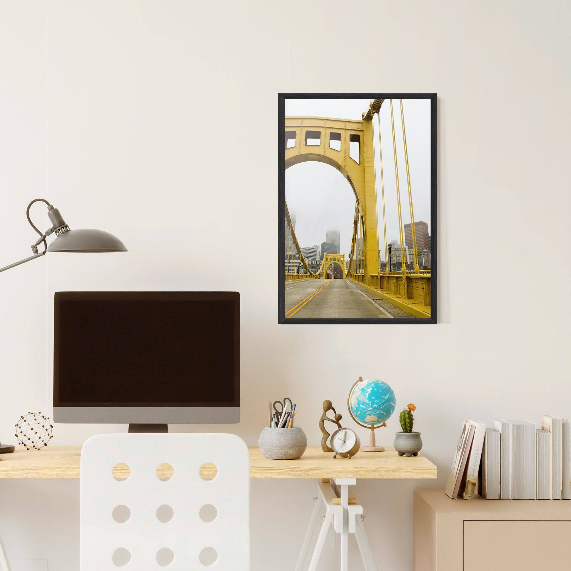 Yellow Foggy Bridge mockup 6