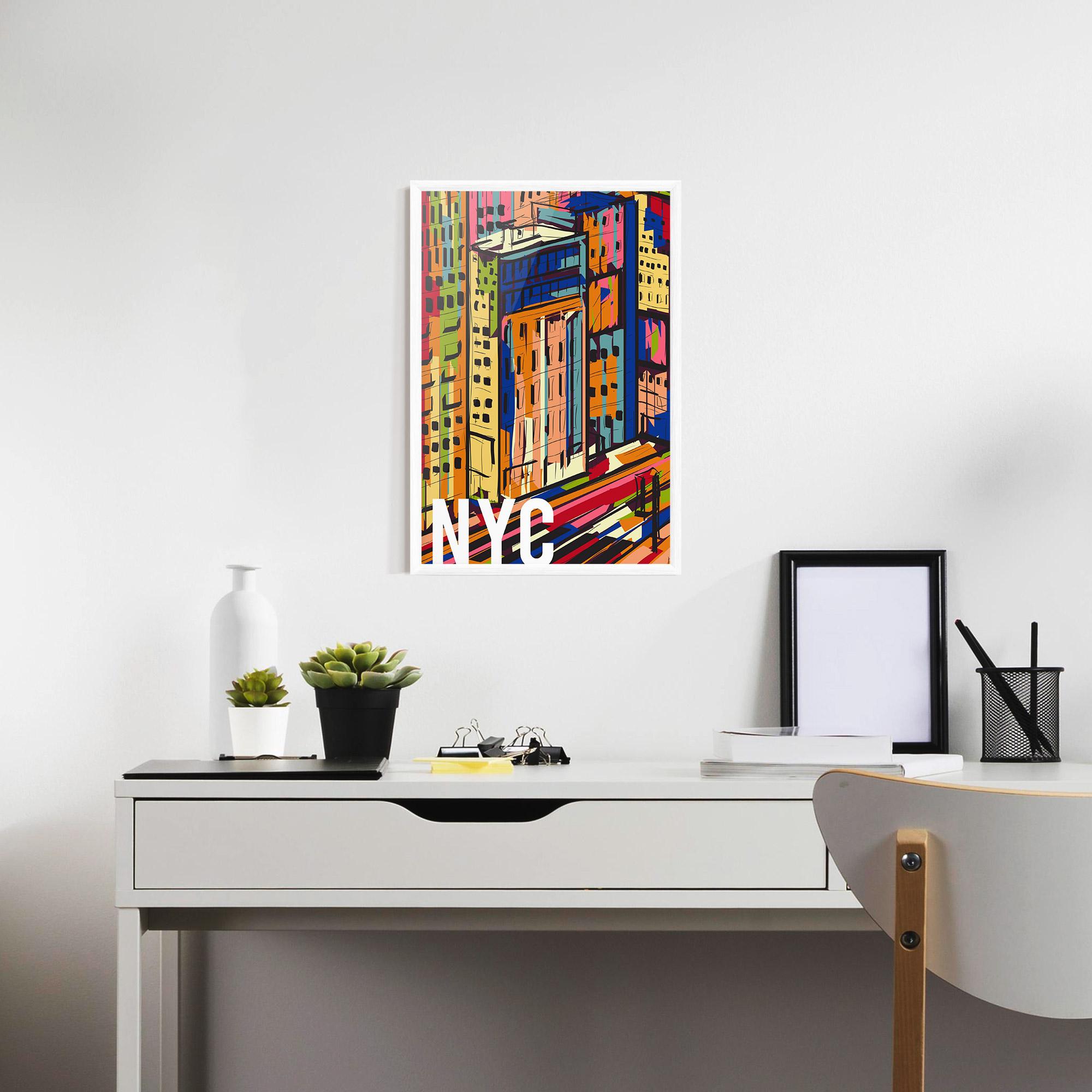 Рамкиран постер New York City Art mockup 7