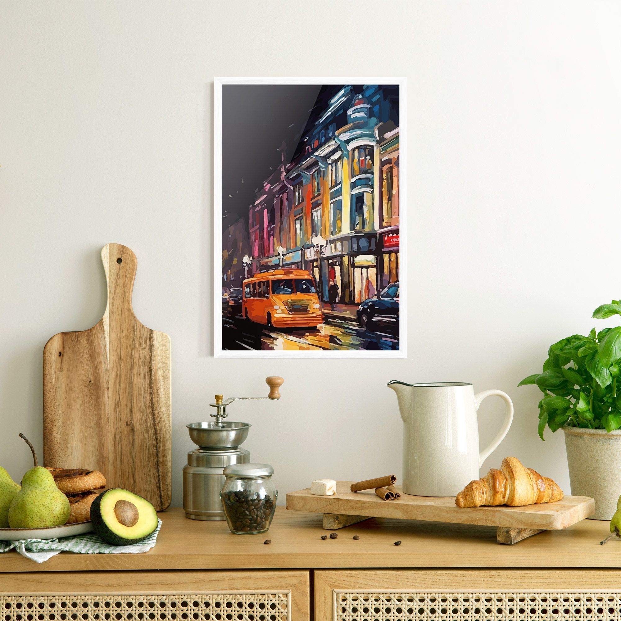 Yellow Car City Art mockup 8