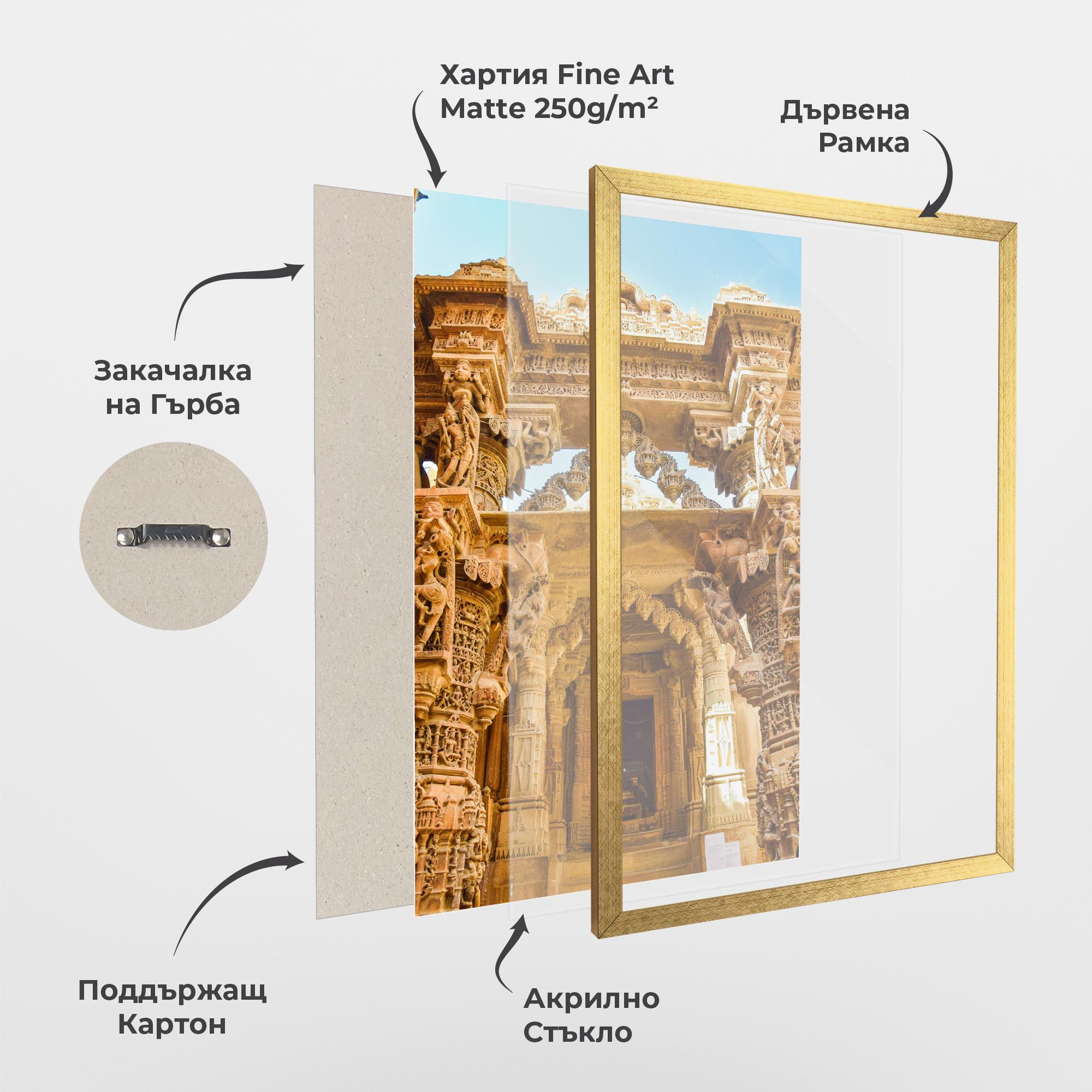 Рамкиран постер Temples Of Jaisalmer mockup 1