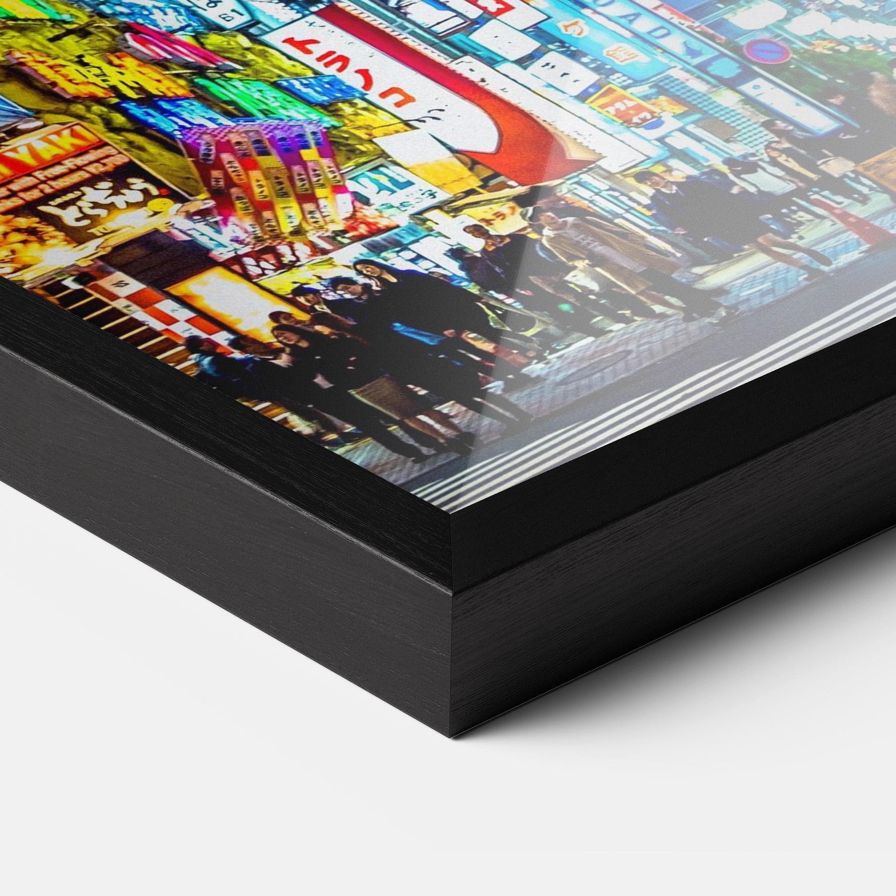 Рамкиран постер Colorful City Lights mockup 3