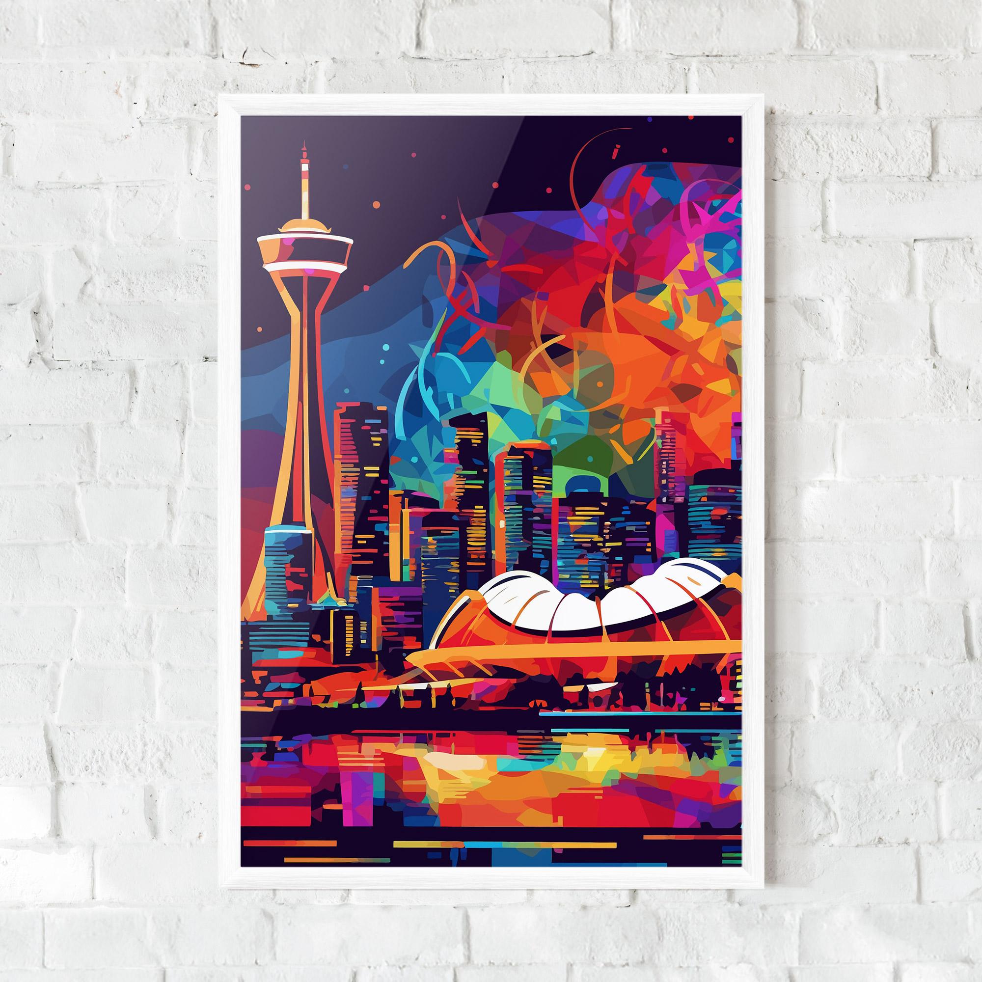 Рамкиран постер Olympic Stadium Art mockup 0