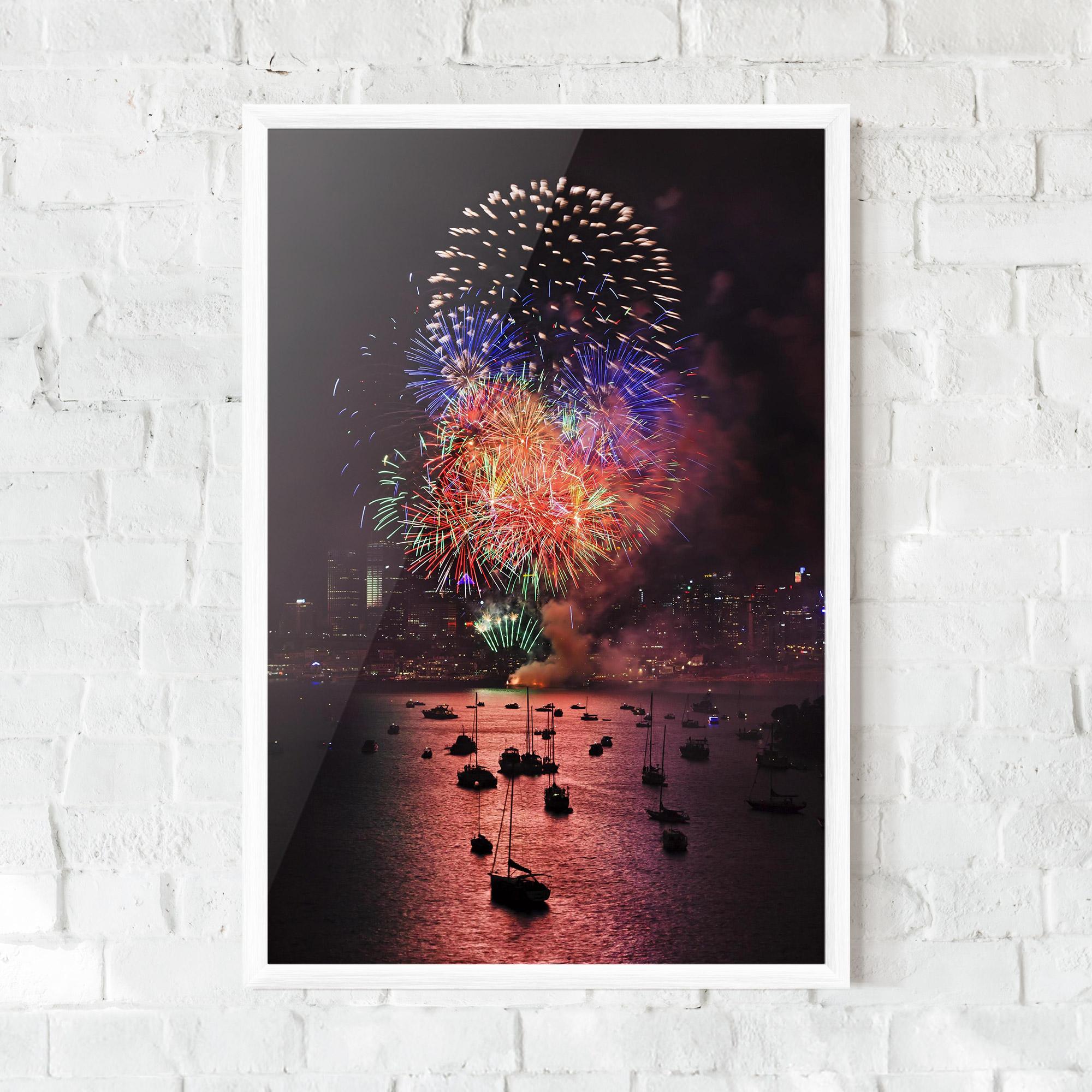 Рамкиран постер Sydney Firework mockup 0