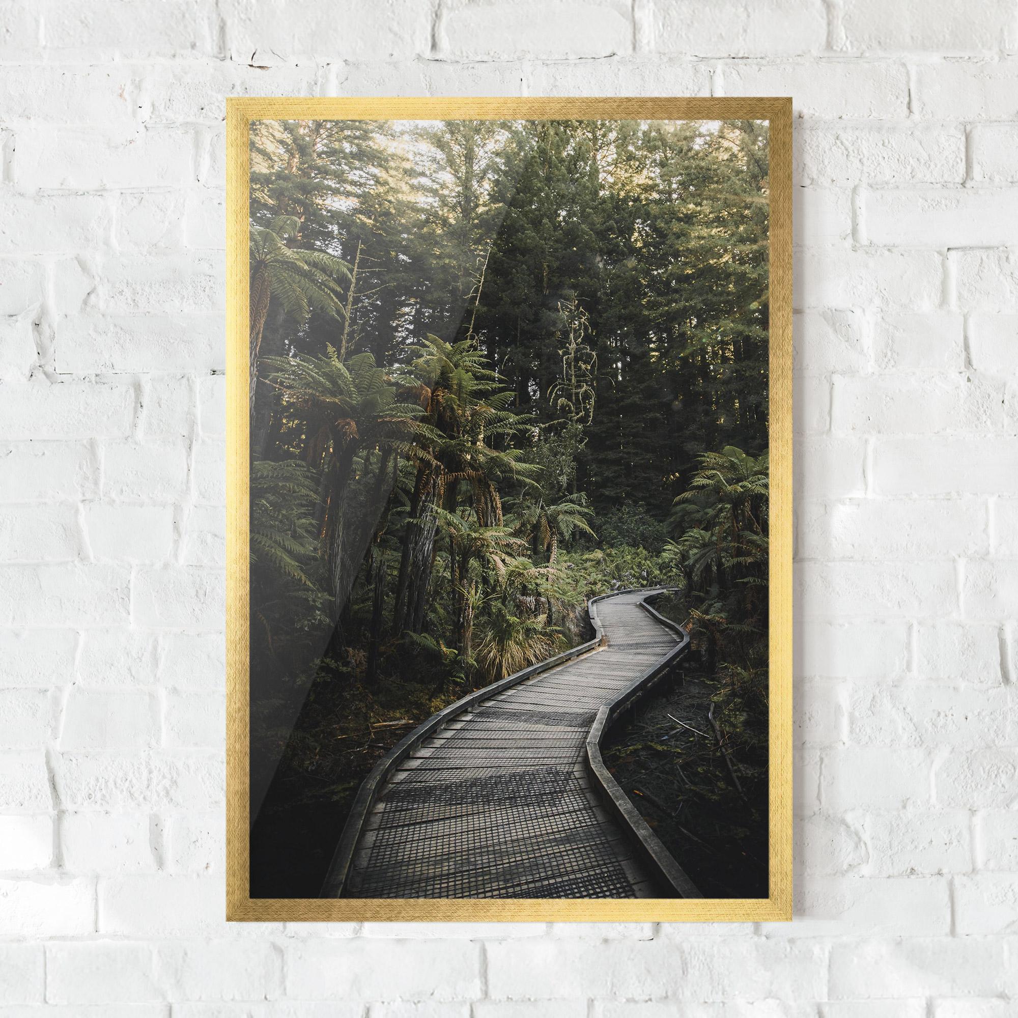 Рамкиран постер Forest Path View mockup 0