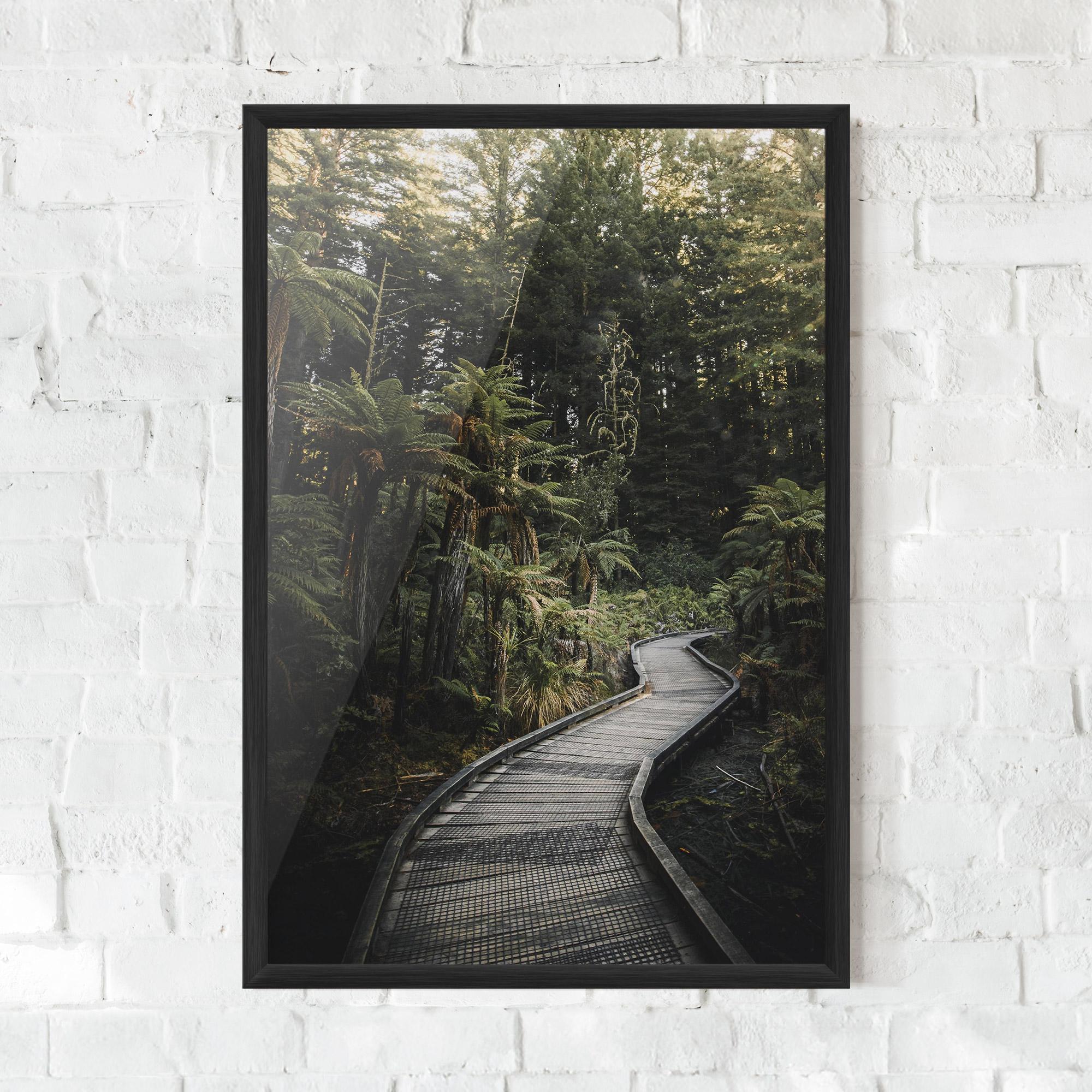 Рамкиран постер Forest Path View mockup 0