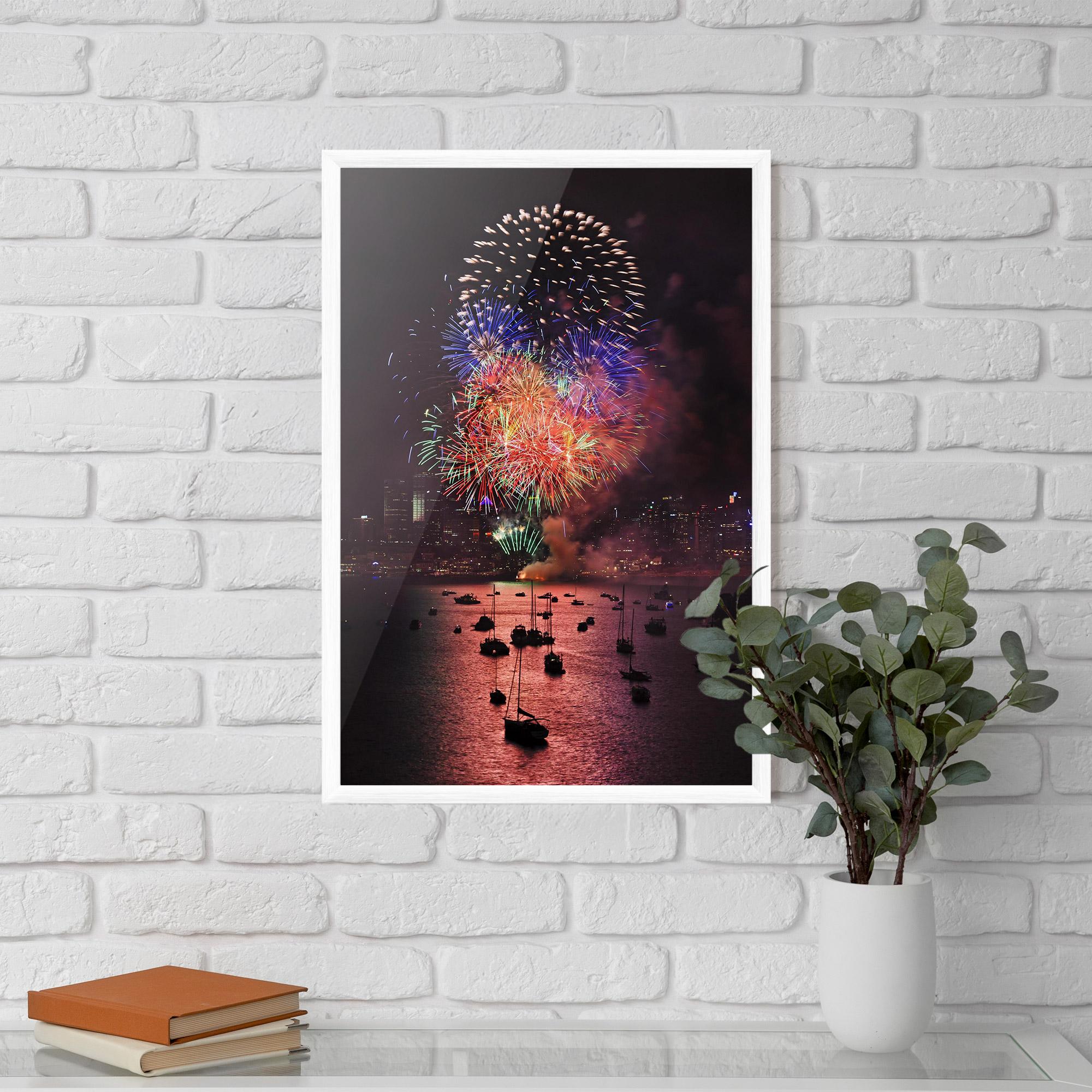 Рамкиран постер Sydney Firework mockup 5