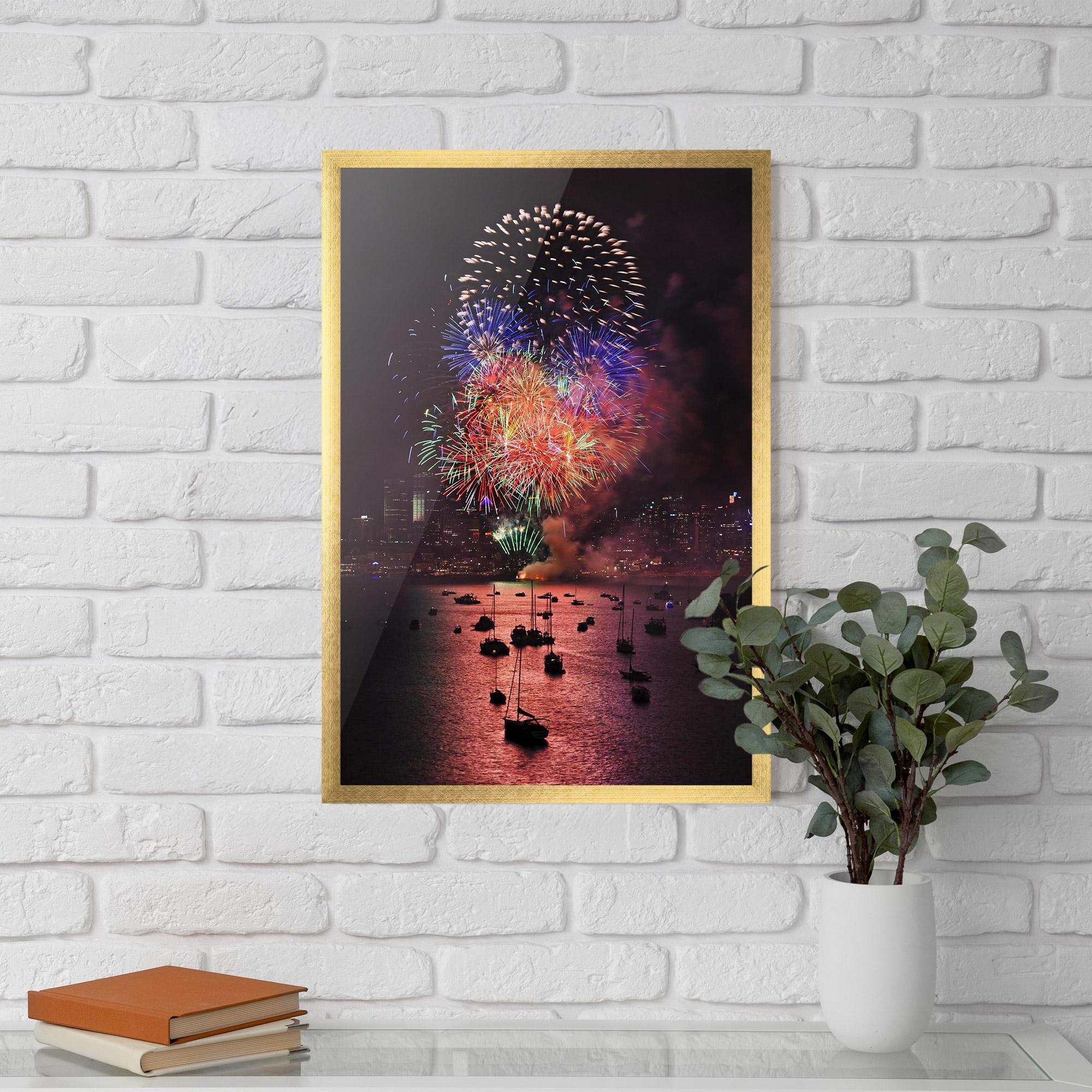Рамкиран постер Sydney Firework mockup 5