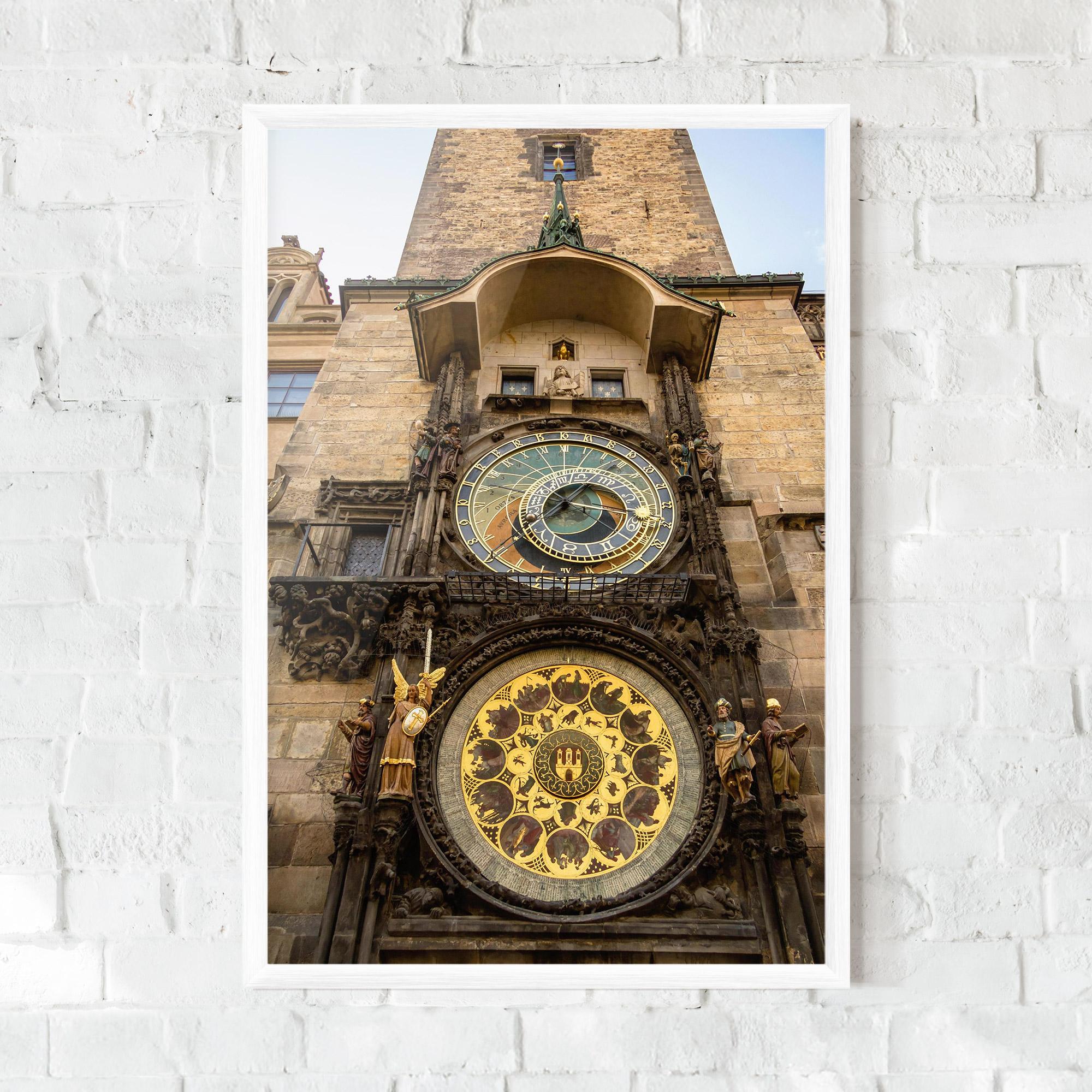 Рамкиран постер Prague Clock mockup 0