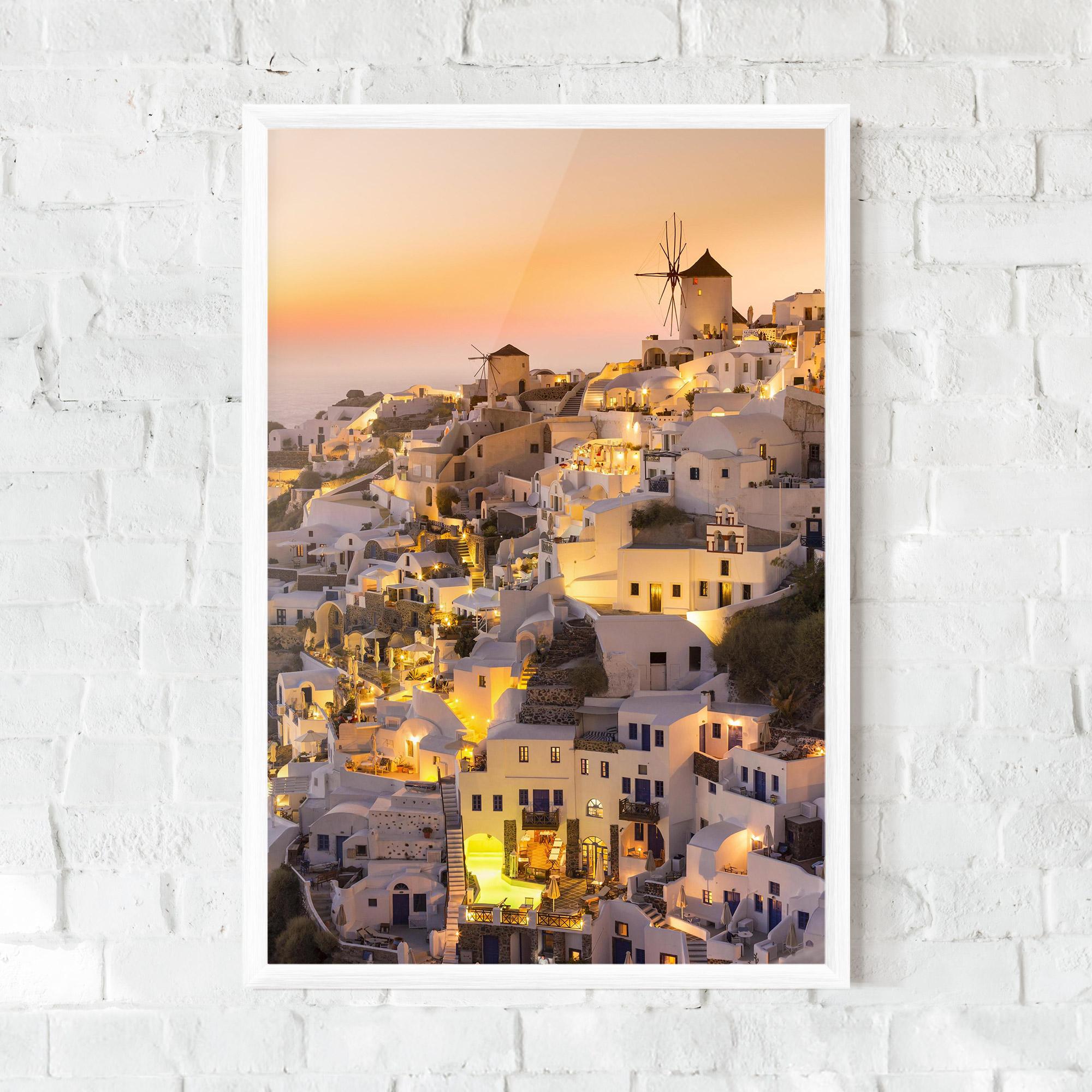 Рамкиран постер Santorini Greece mockup 0