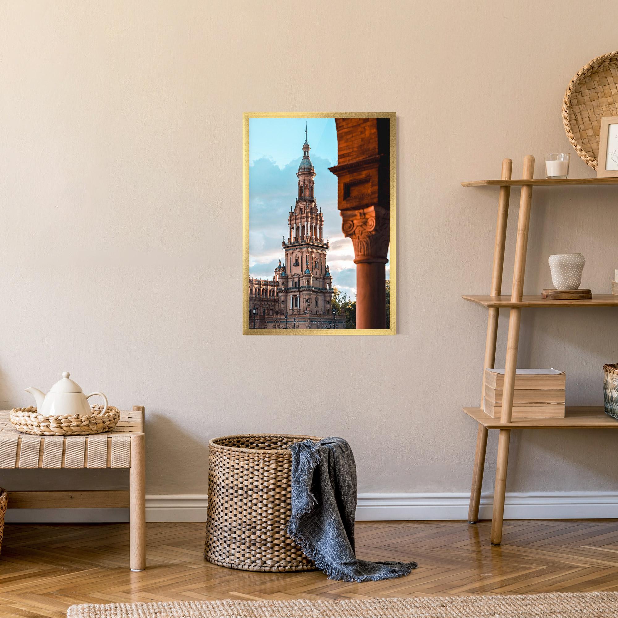 Рамкиран постер Seville Spain mockup 9