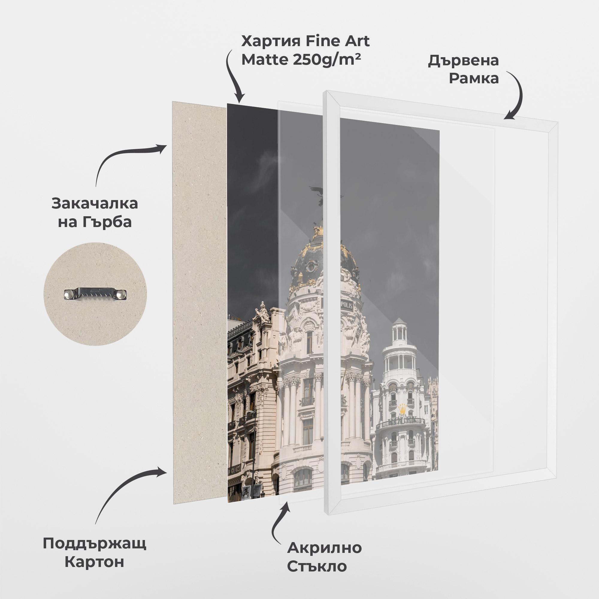 Рамкиран постер Metropolis Building mockup 1