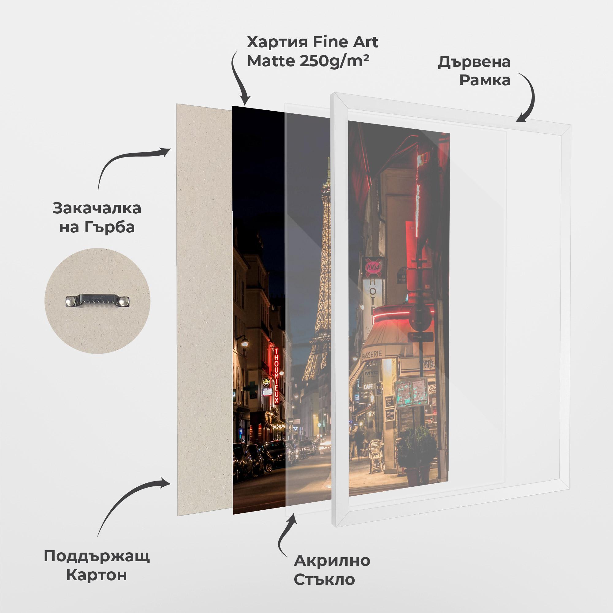 Рамкиран постер Paris Walk mockup 1