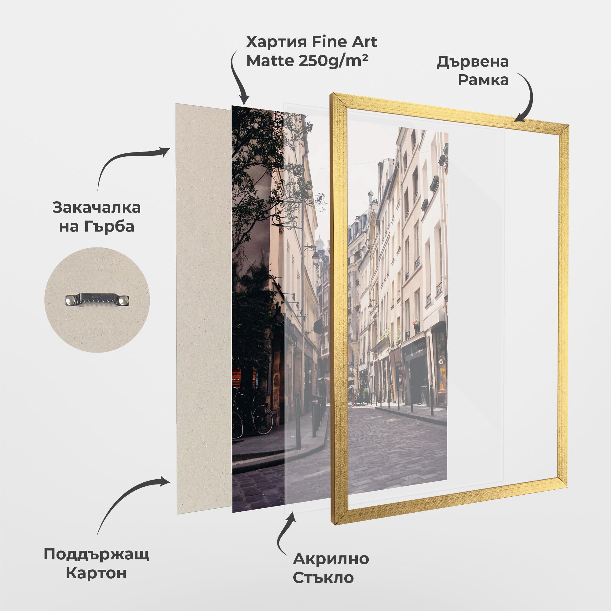 Рамкиран постер Paris Street mockup 1