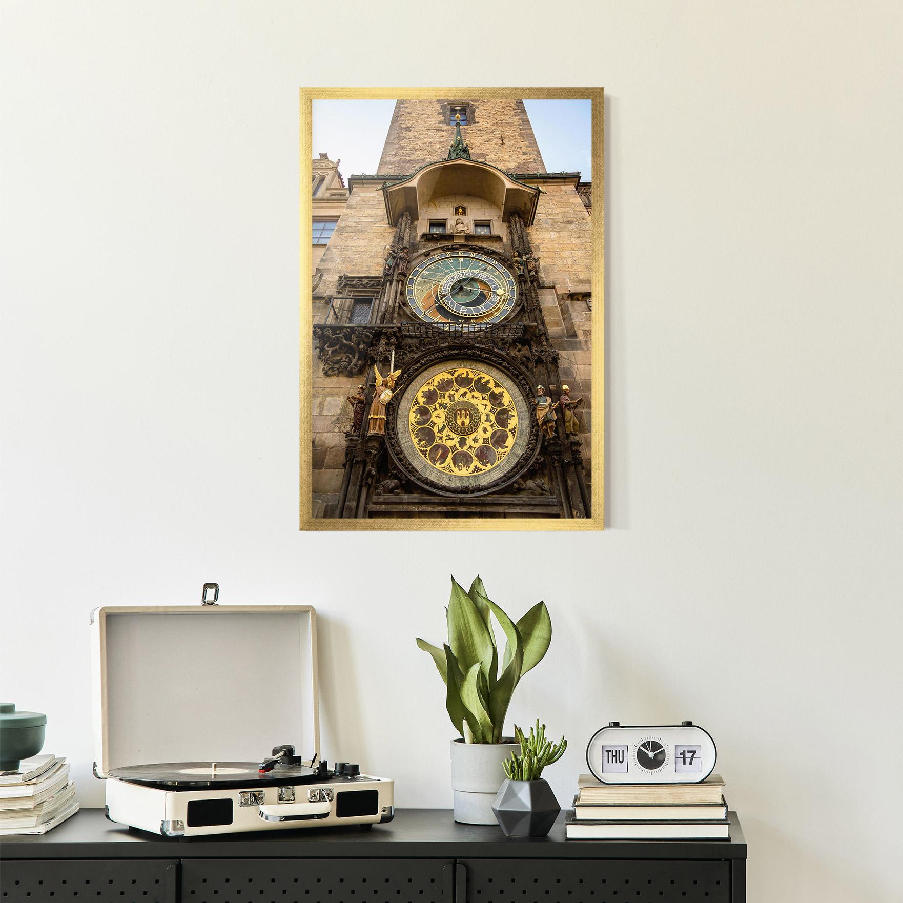 Рамкиран постер Prague Clock mockup 2
