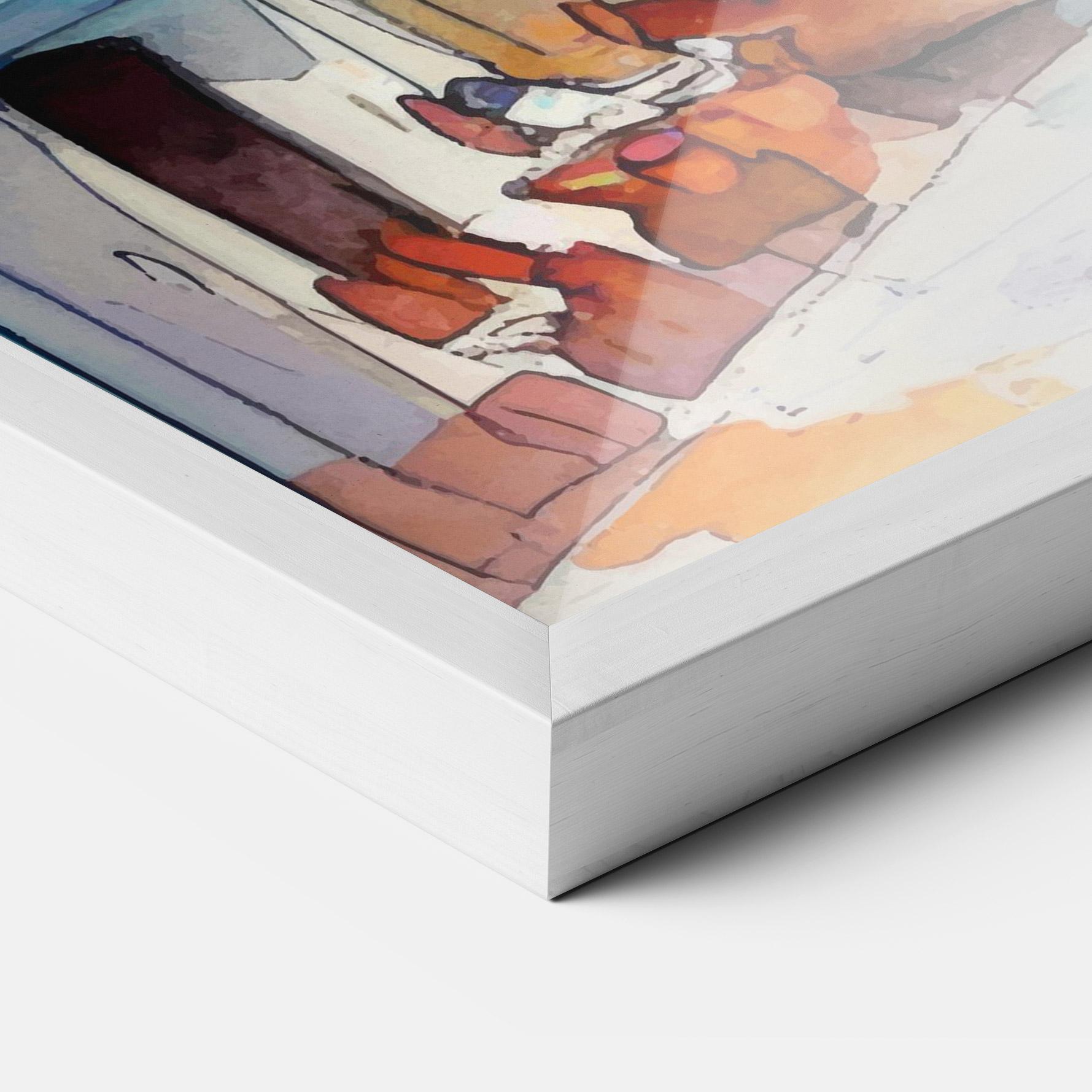 Рамкиран постер France Watercolor mockup 3