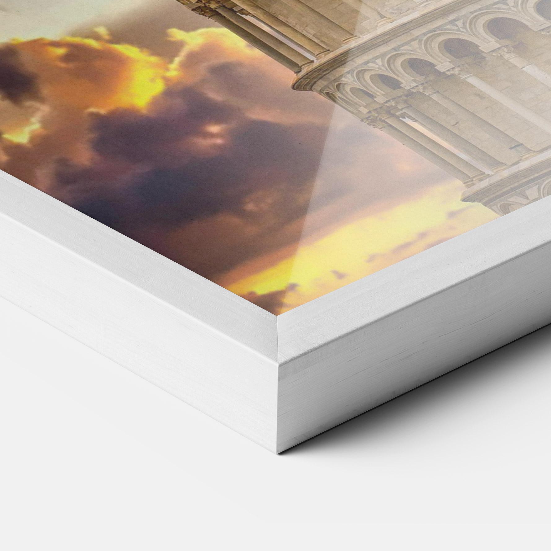 Рамкиран постер Tower Of Pisa Sunset mockup 3