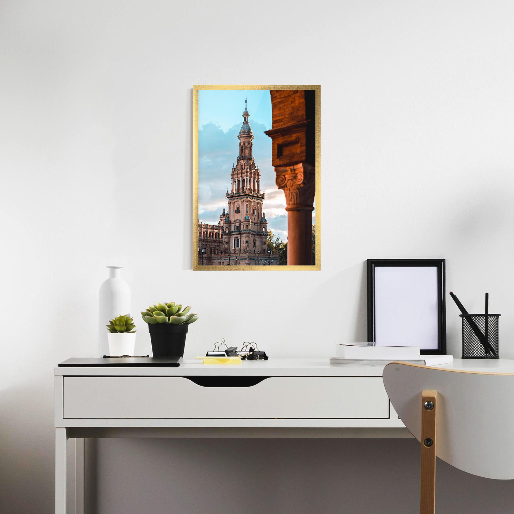 Рамкиран постер Seville Spain mockup 7