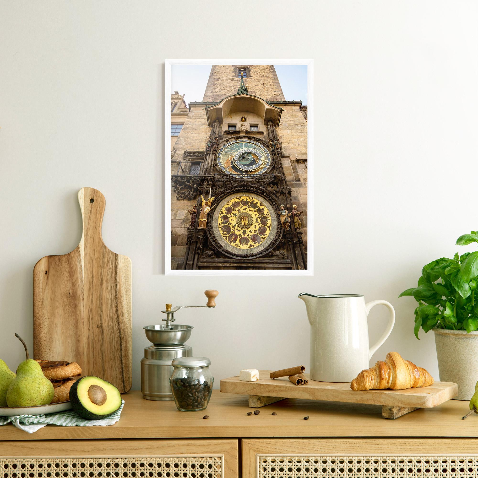 Рамкиран постер Prague Clock mockup 8