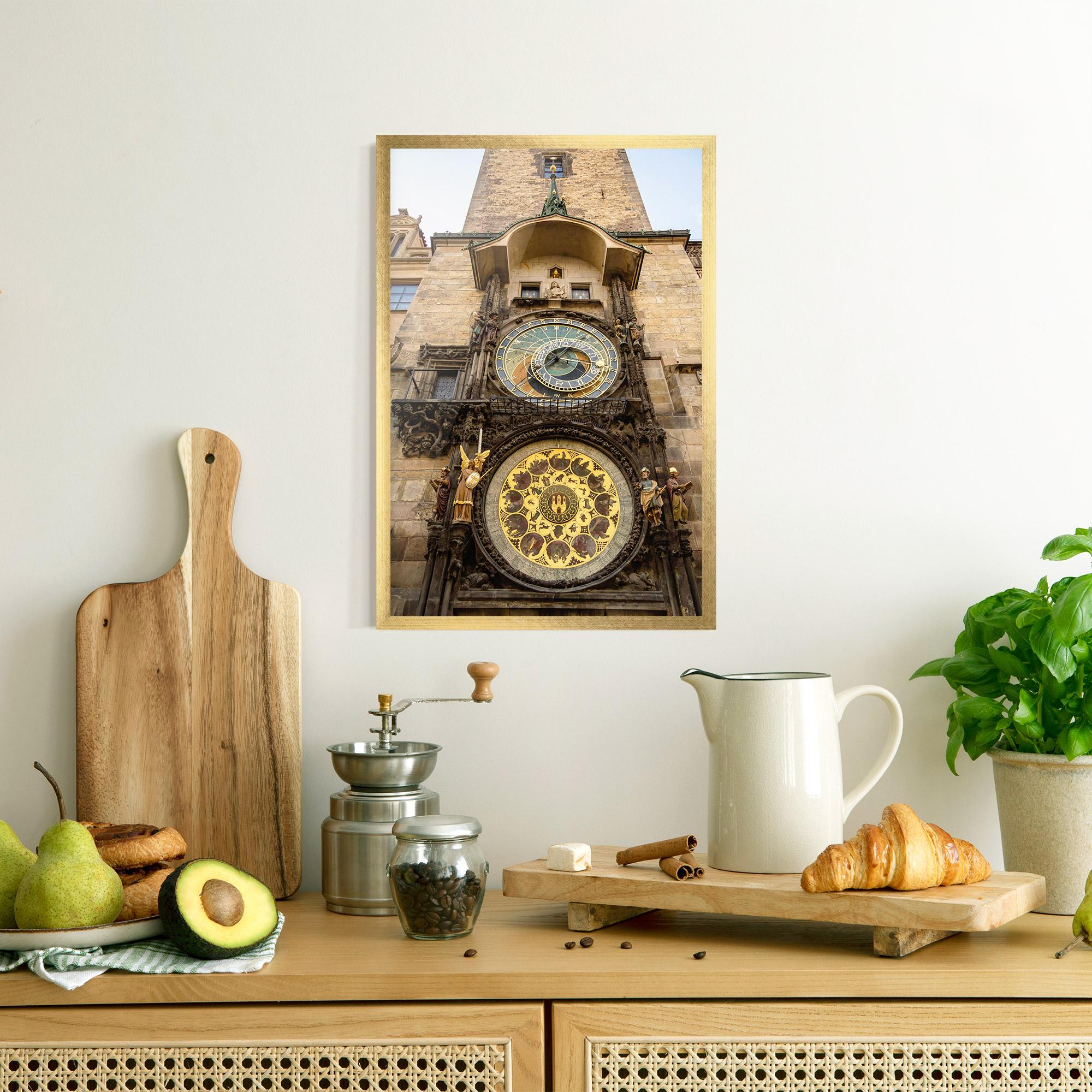 Рамкиран постер Prague Clock mockup 8
