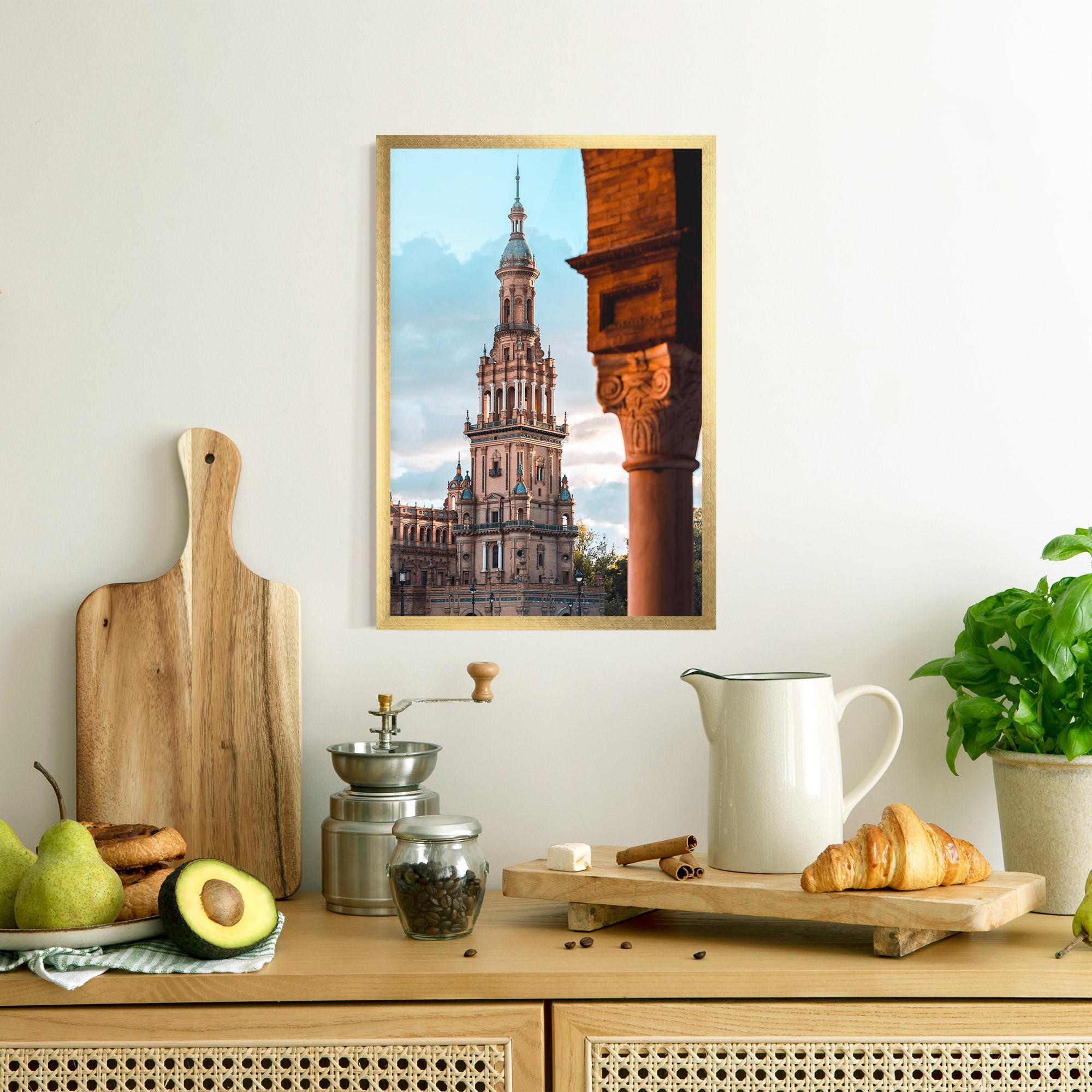 Рамкиран постер Seville Spain mockup 8