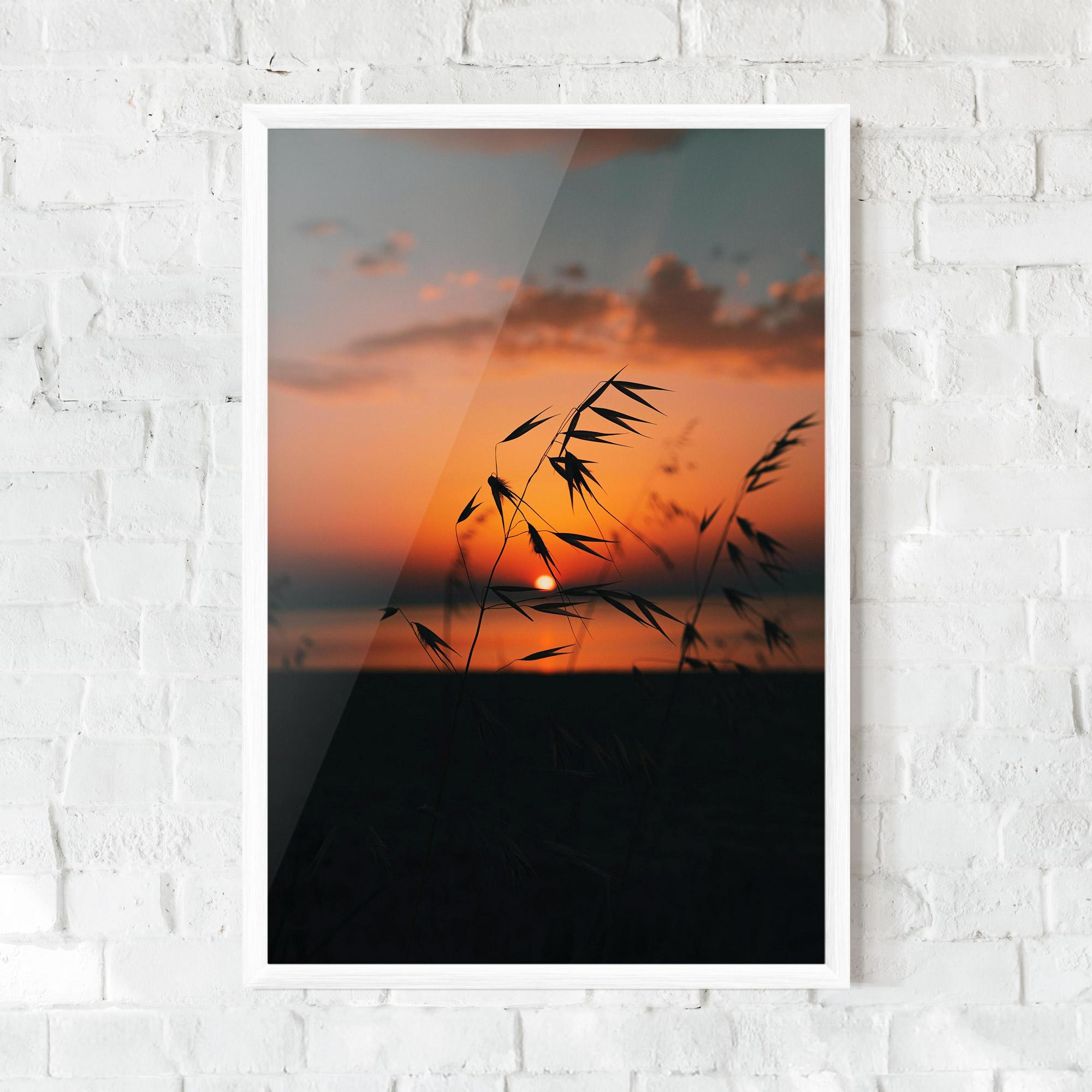 Рамкиран постер Small Leaves Sunset mockup 0