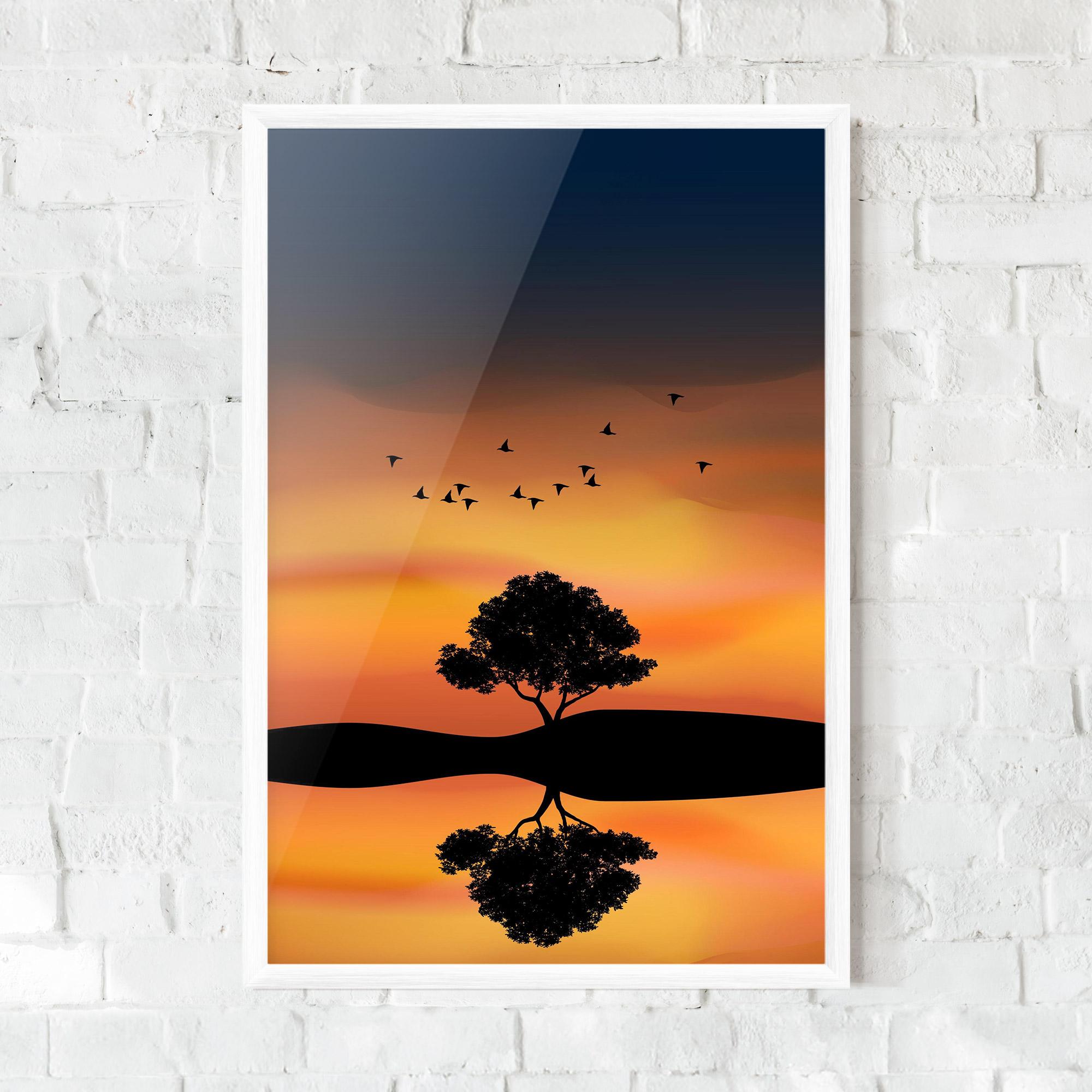 Рамкиран постер Sundown Reflection mockup 0
