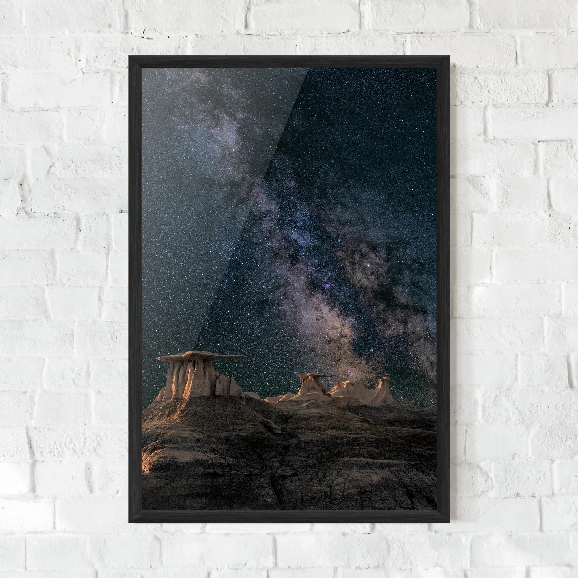 Рамкиран постер Abstract Colourful Sky mockup 0