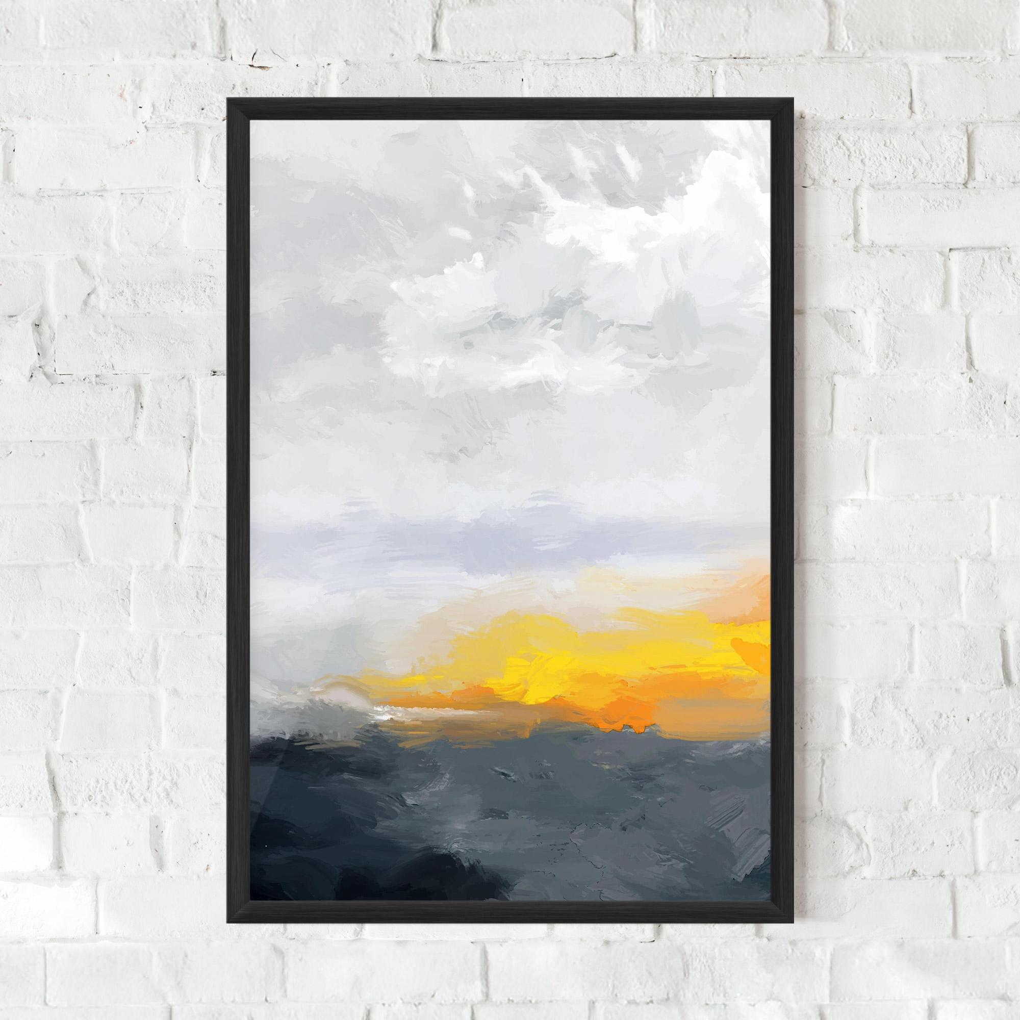 Рамкиран постер Sunset Light Art mockup 0