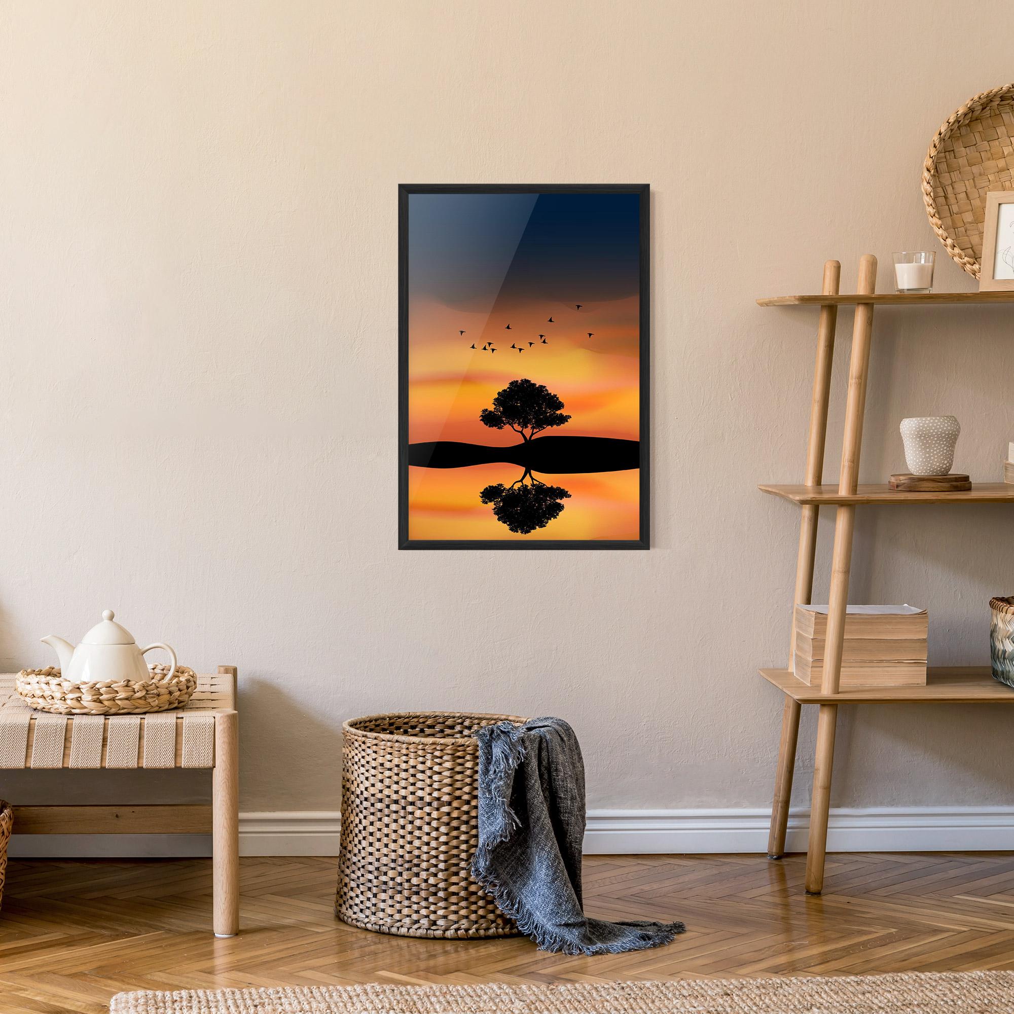 Рамкиран постер Sundown Reflection mockup 9