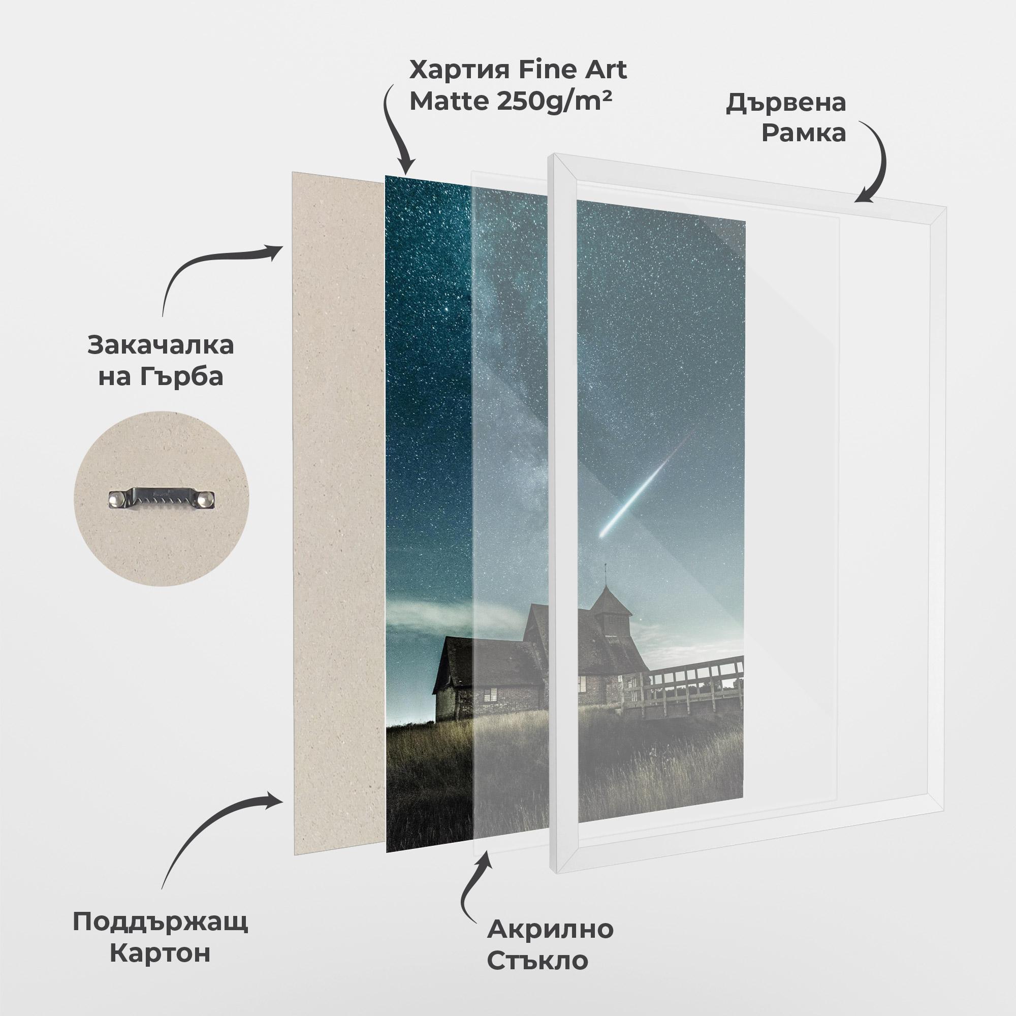 Рамкиран постер Falling Star mockup 1