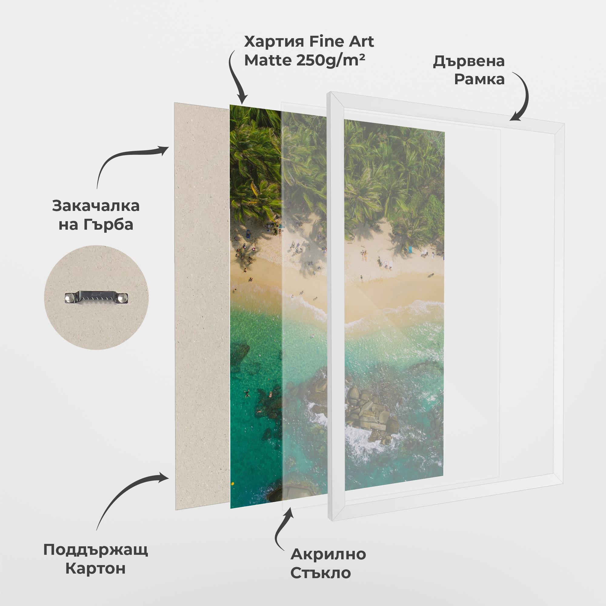 Рамкиран постер Jungle Beach mockup 1