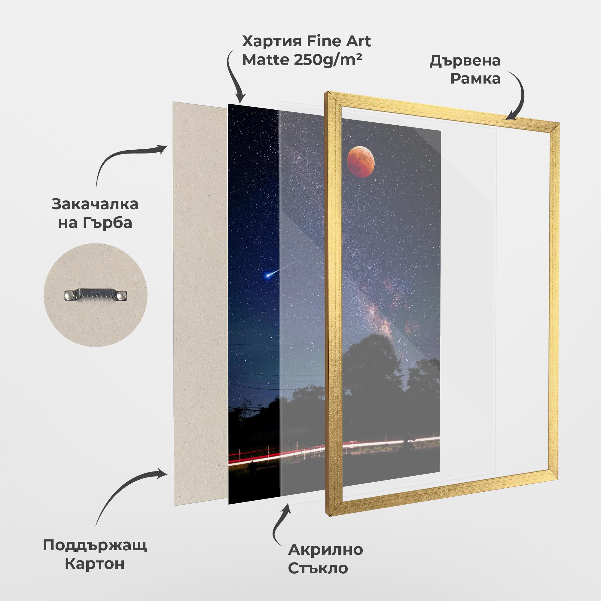 Рамкиран постер Red Moon mockup 1