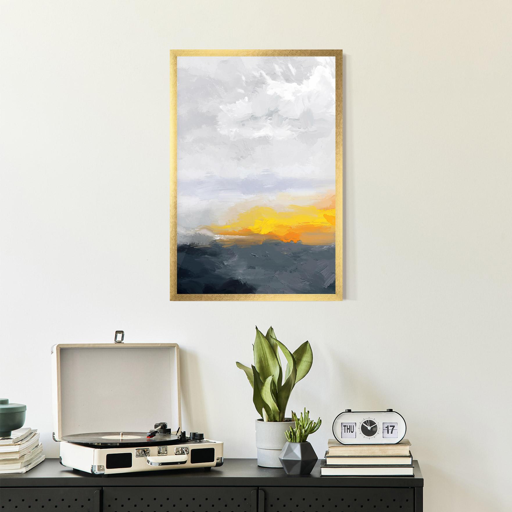 Рамкиран постер Sunset Light Art mockup 2