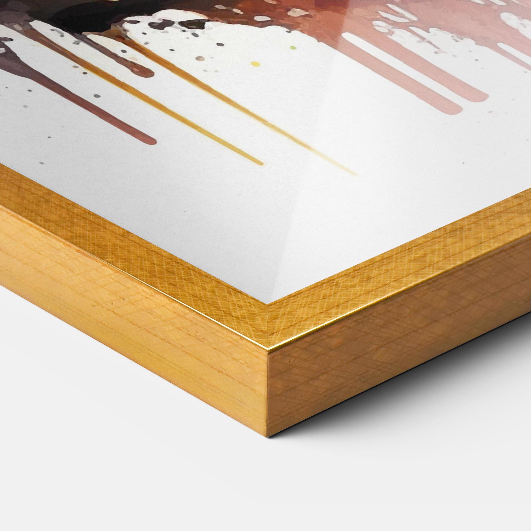 Рамкиран постер Purple Sunset Art mockup 3