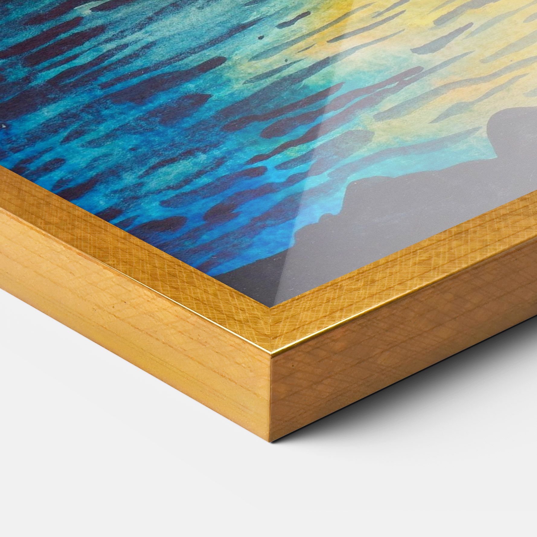 Sunset Landscape Watercolor mockup 3