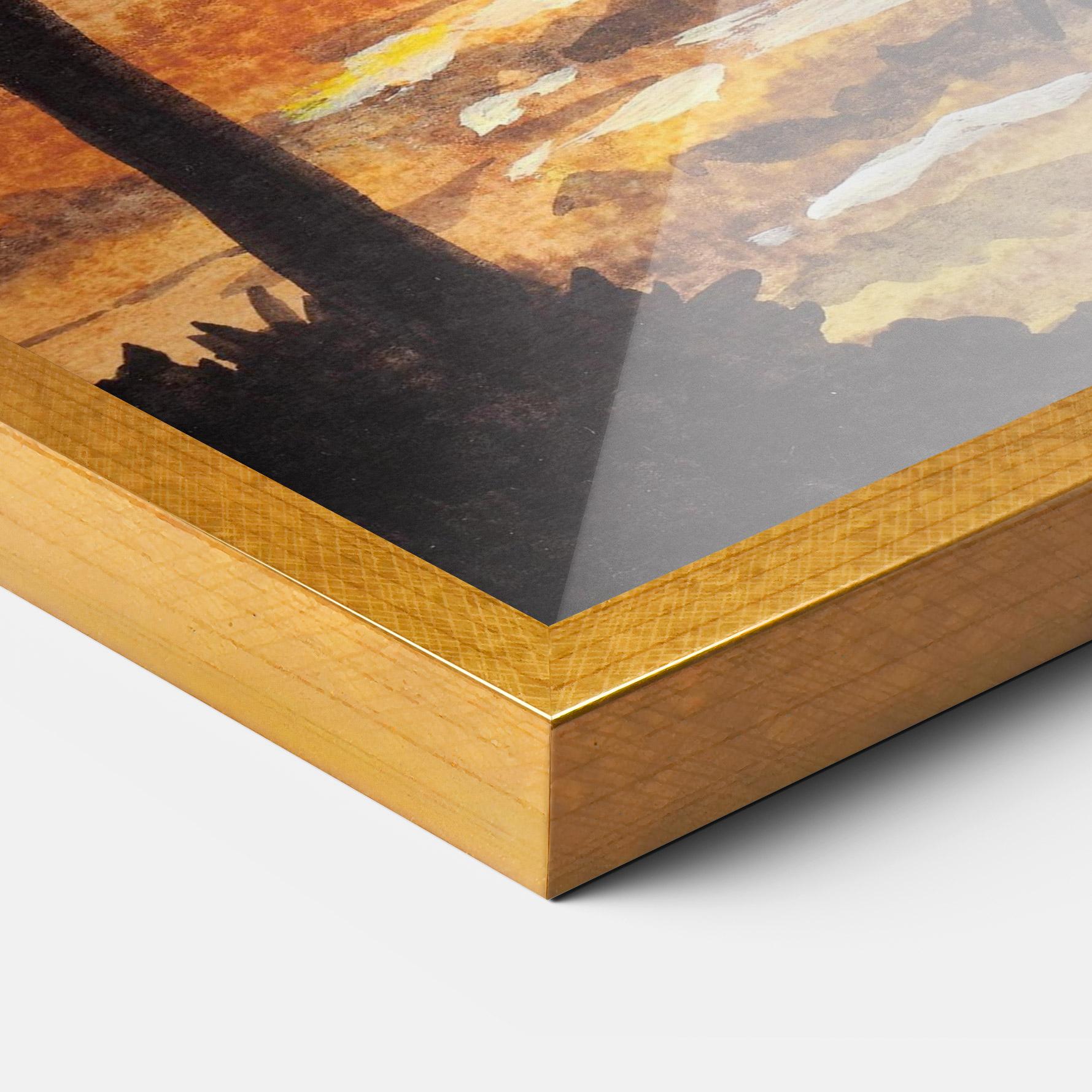 Рамкиран постер Watercolor Painting Sunrise mockup 3