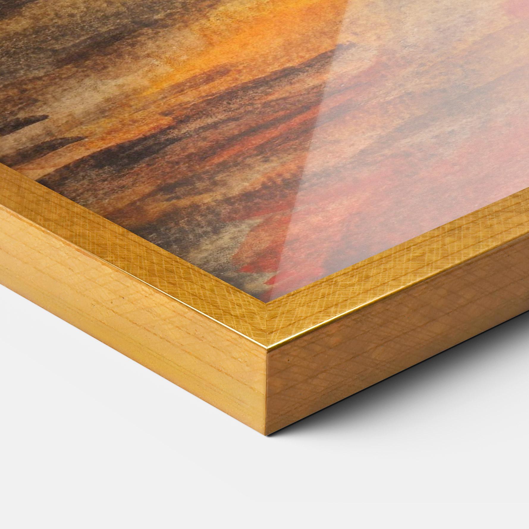 Рамкиран постер Watercolor Sunset Painting mockup 3