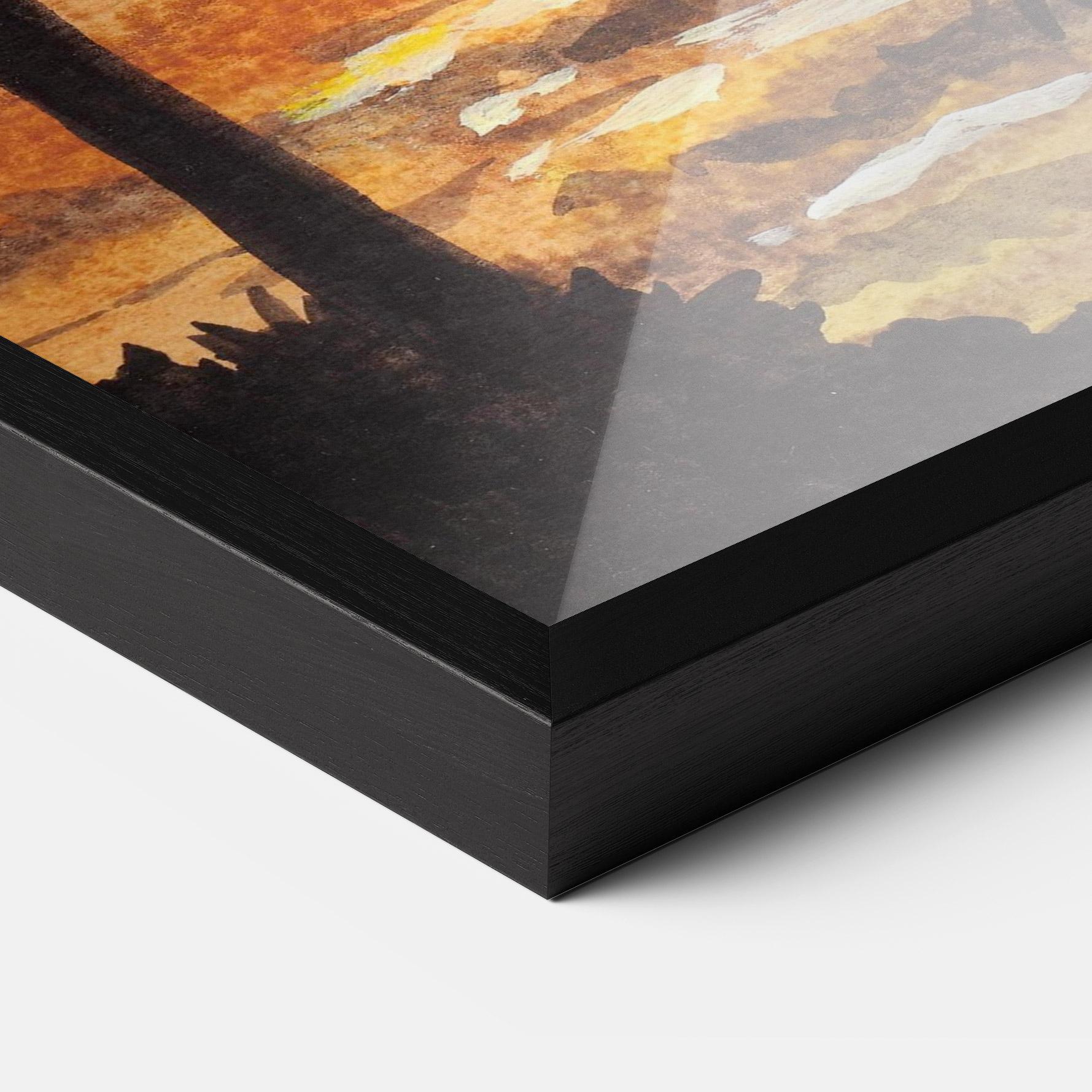 Рамкиран постер Watercolor Painting Sunrise mockup 3