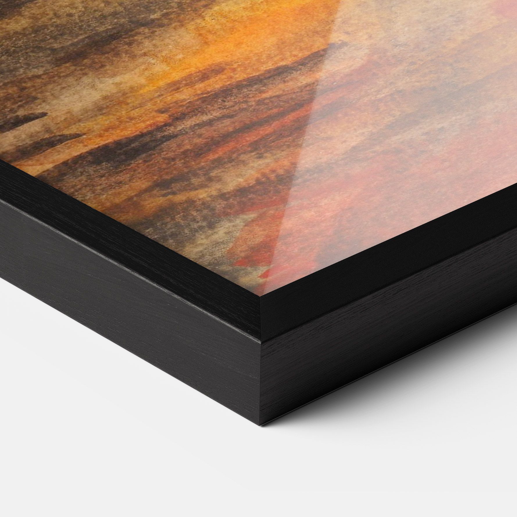 Watercolor Sunset Painting mockup 3