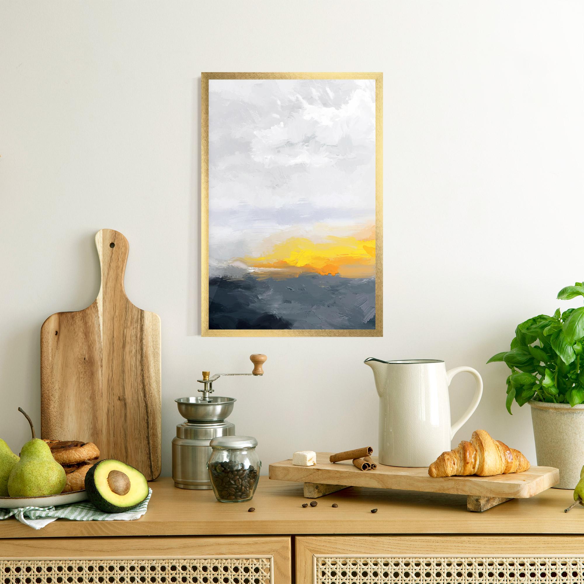 Рамкиран постер Sunset Light Art mockup 8