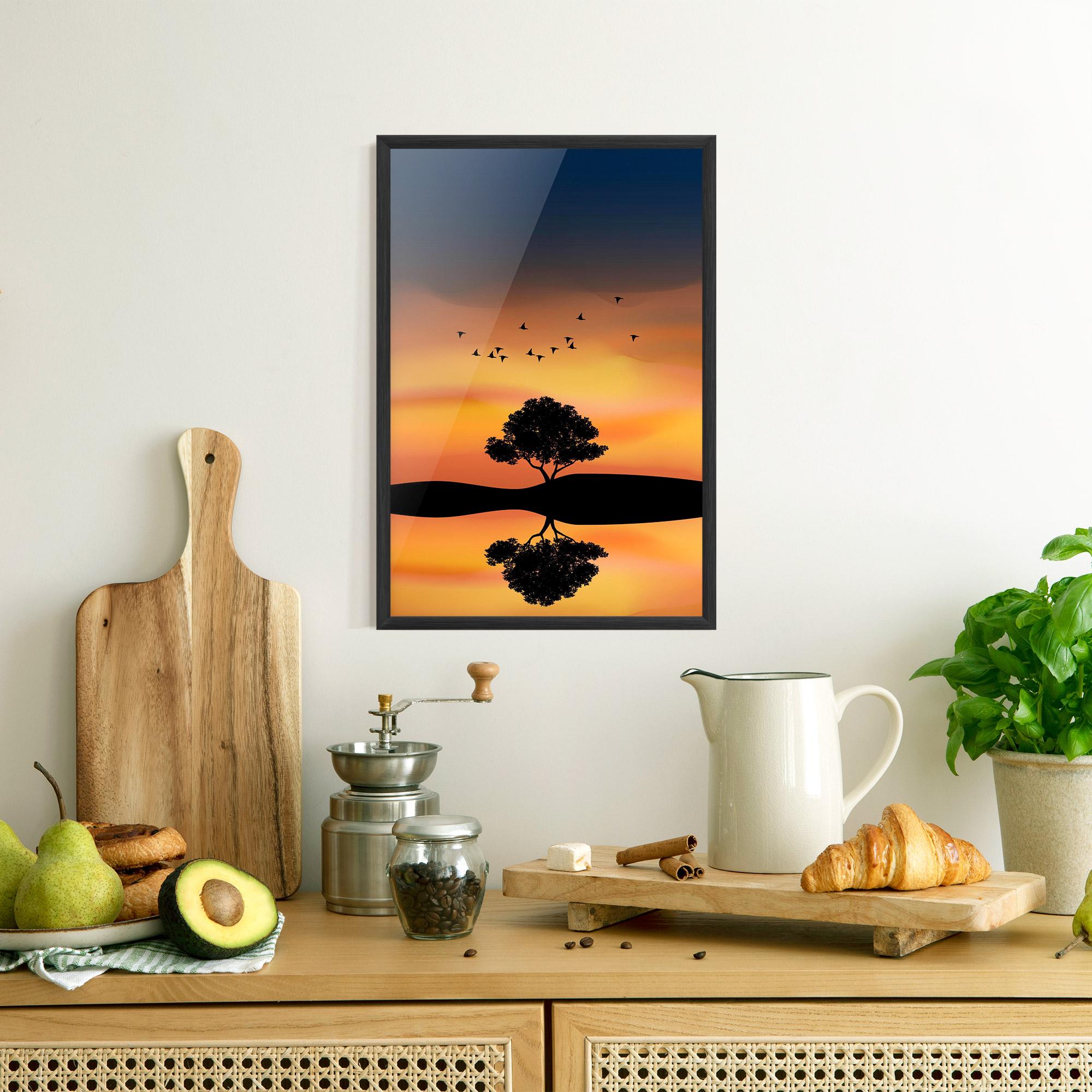 Рамкиран постер Sundown Reflection mockup 8