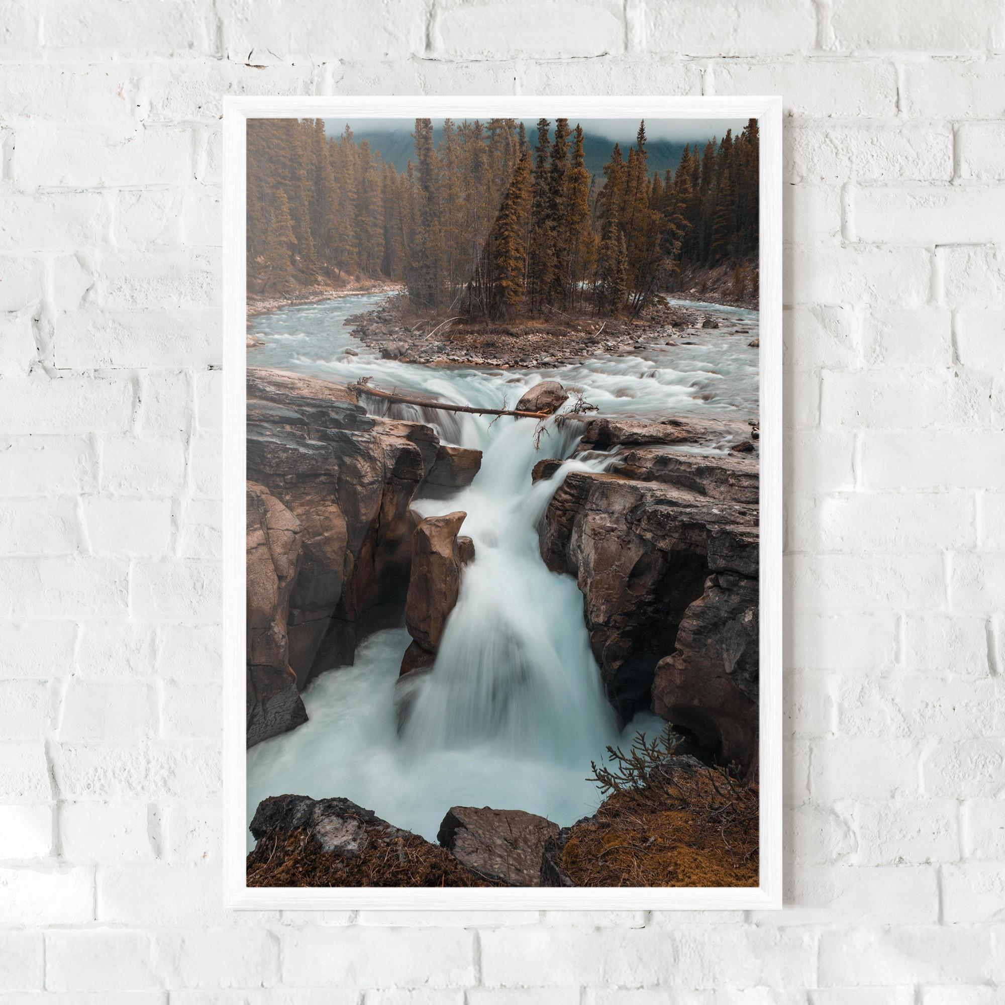 Рамкиран постер Orange Trees Waterfall mockup 0